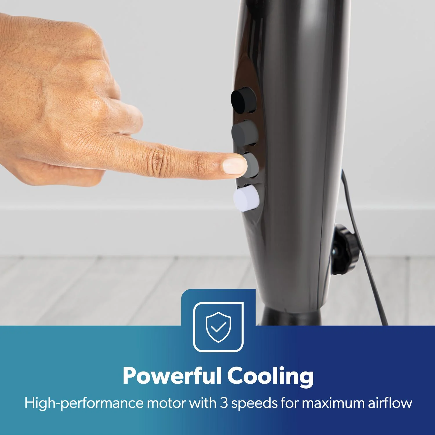 16" Oscillating Pedestal Fan Adjustable Height & 3-Speed - Image 5