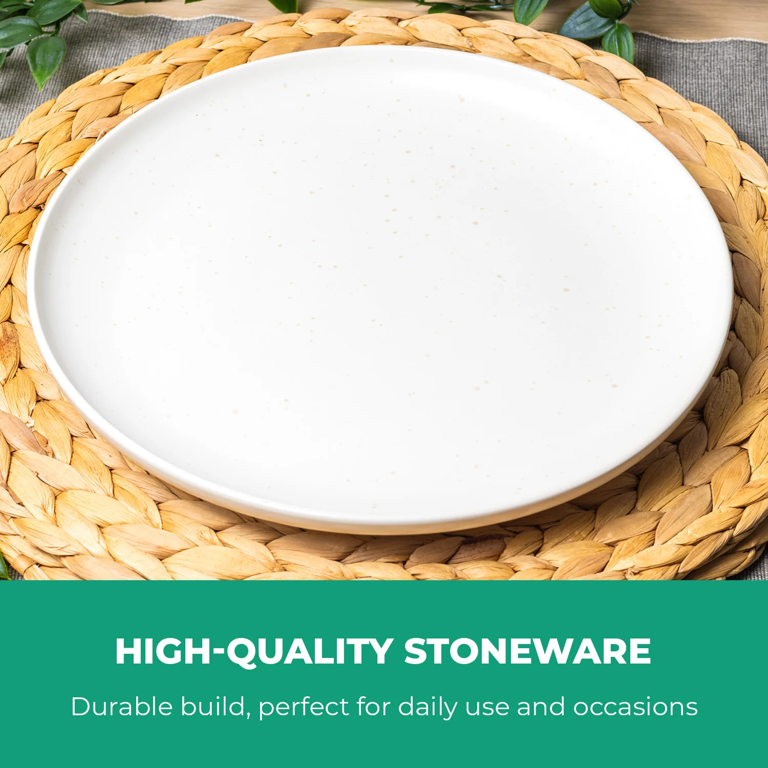 16-Piece Stoneware Dinner Set Plates, Bowls and Cups Set - Image 8