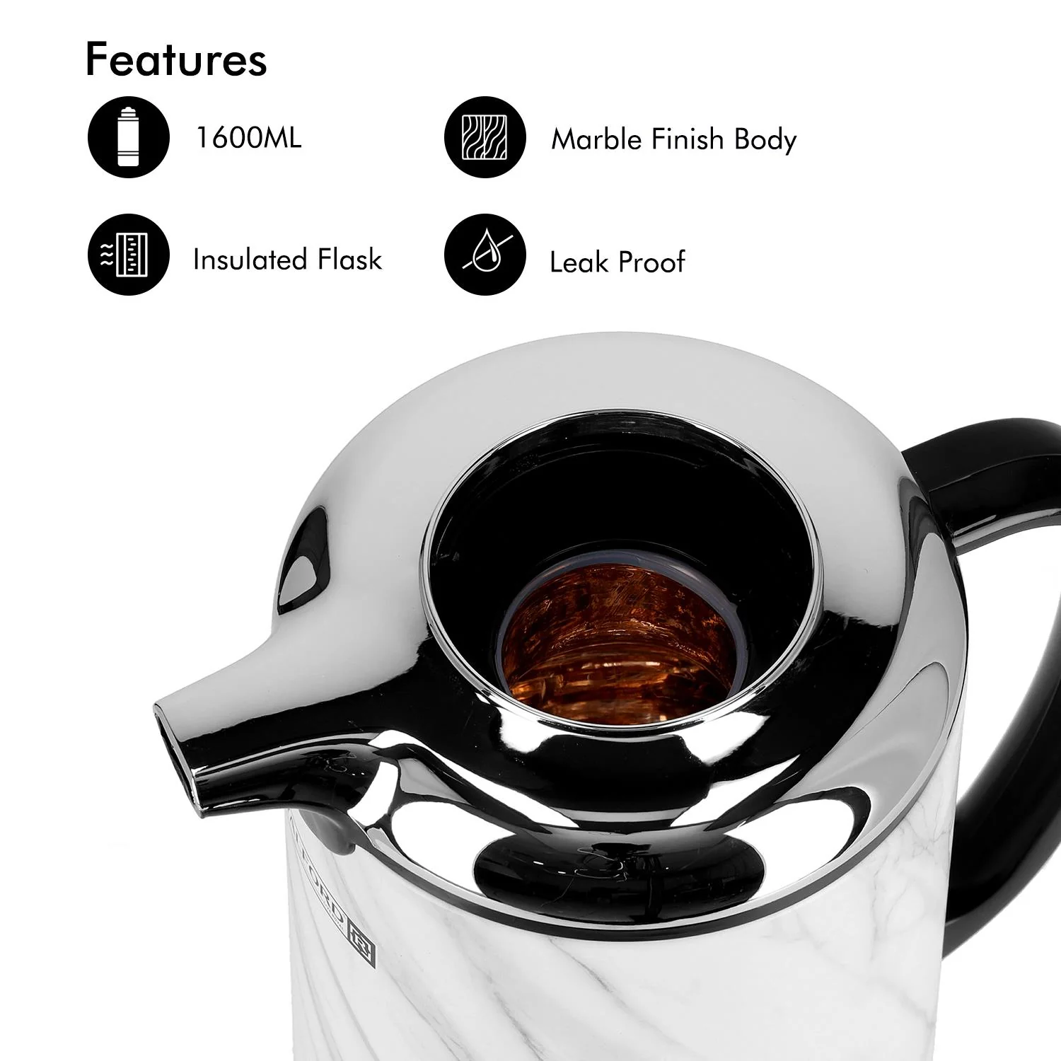 1600ml Double Walled Marble Insulated Vacuum Flask - Image 2
