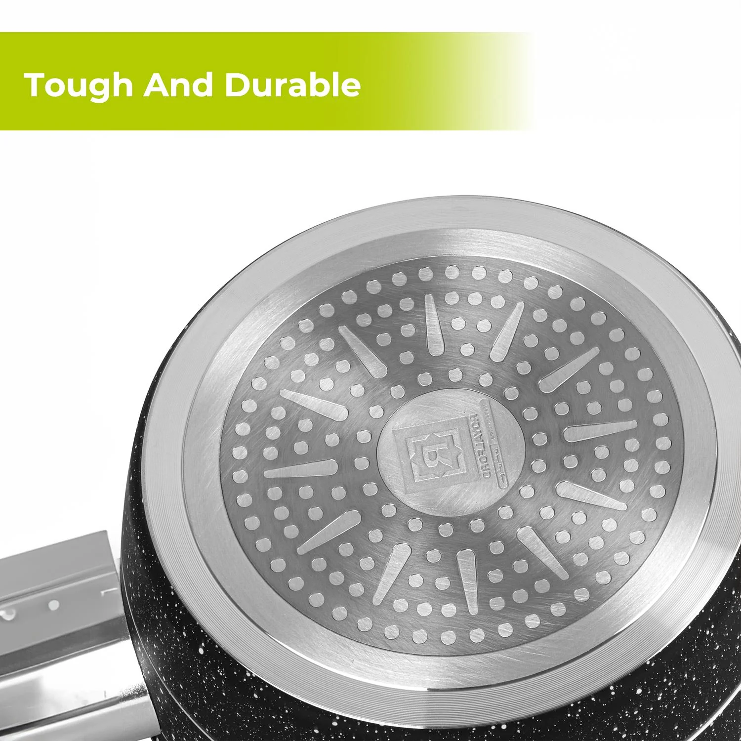 16cm Non-Stick Granite Coated Cooking Pot With Lid - Image 6