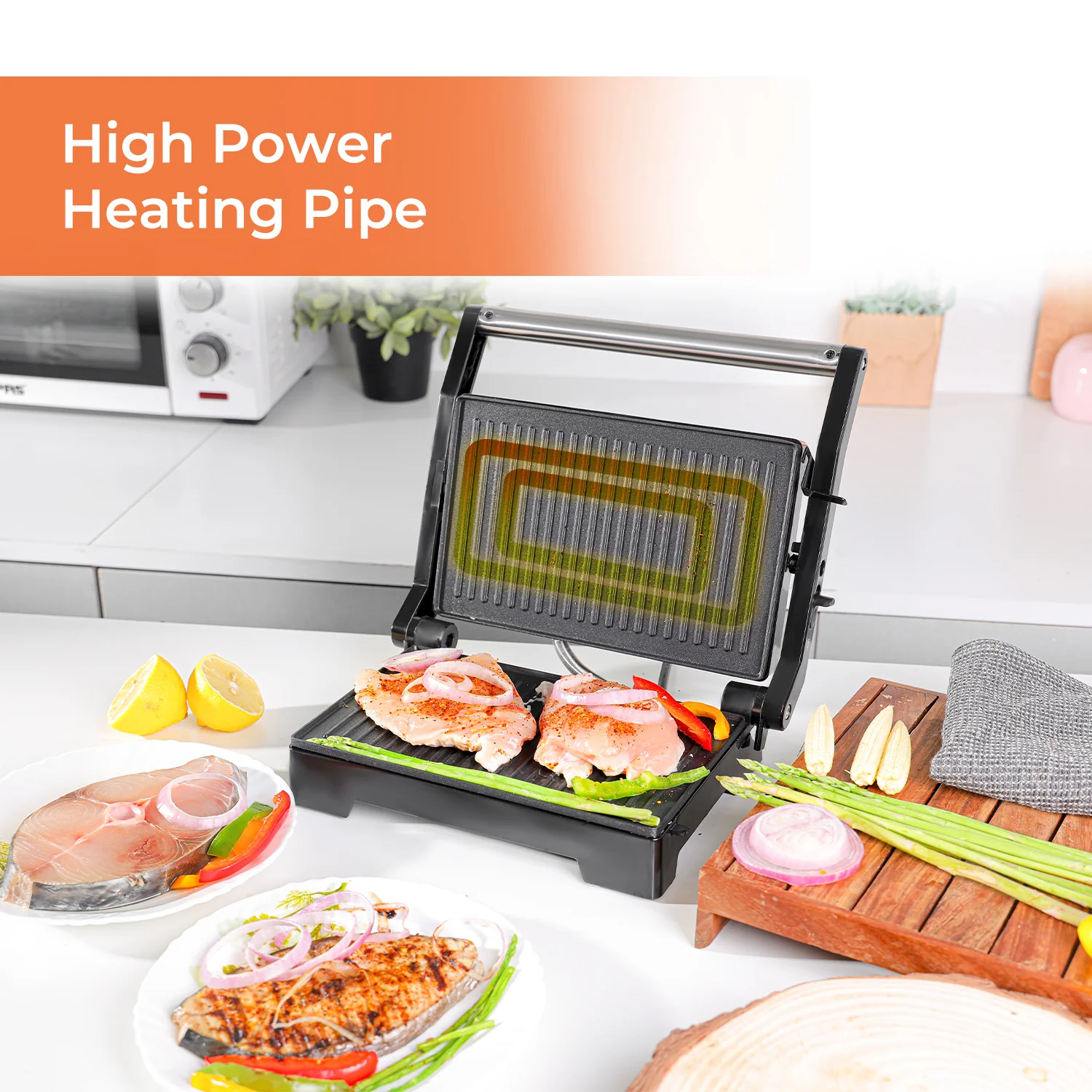 180° Stainless Steel Electric Sandwich Grill and Panini Press - Image 5