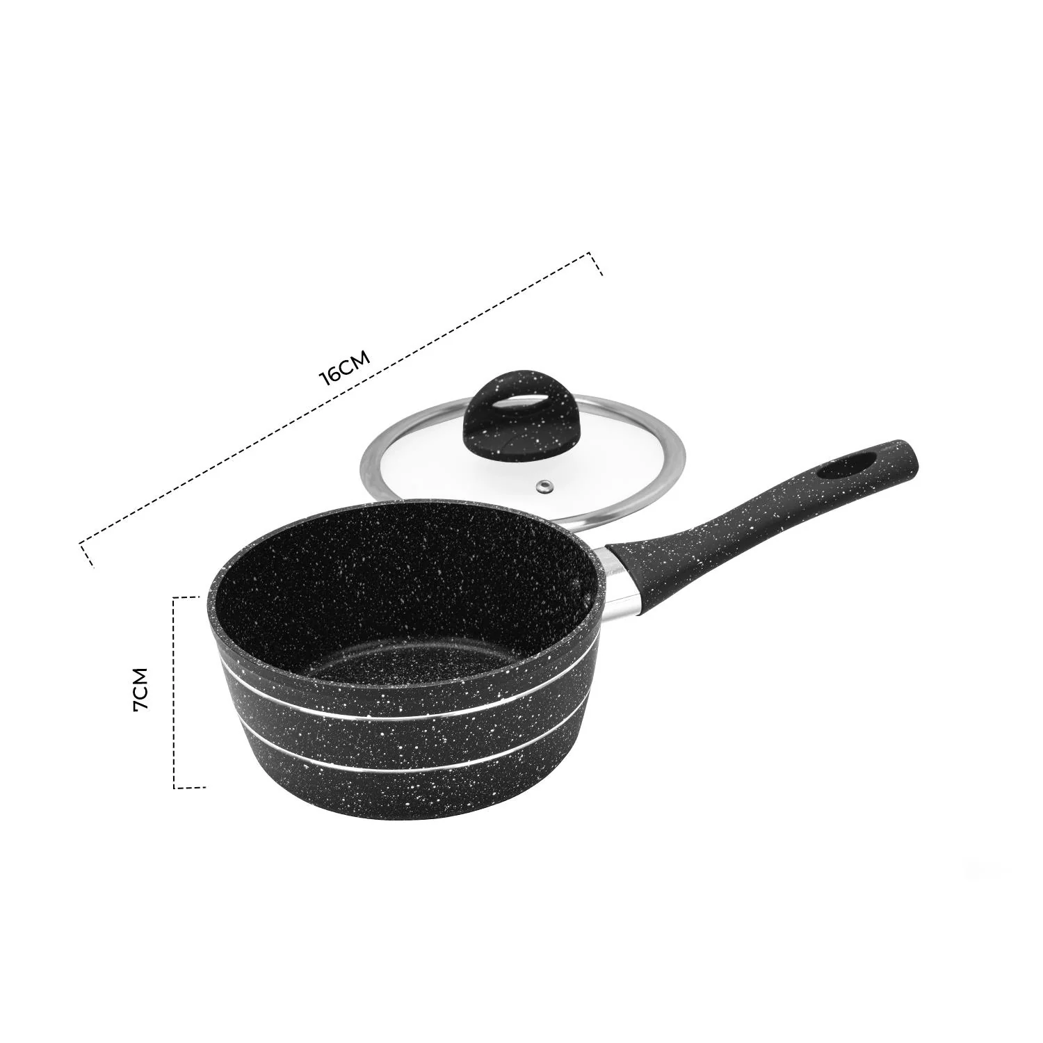 18cm Lightweight Non-Stick Induction Saucepan - Image 7