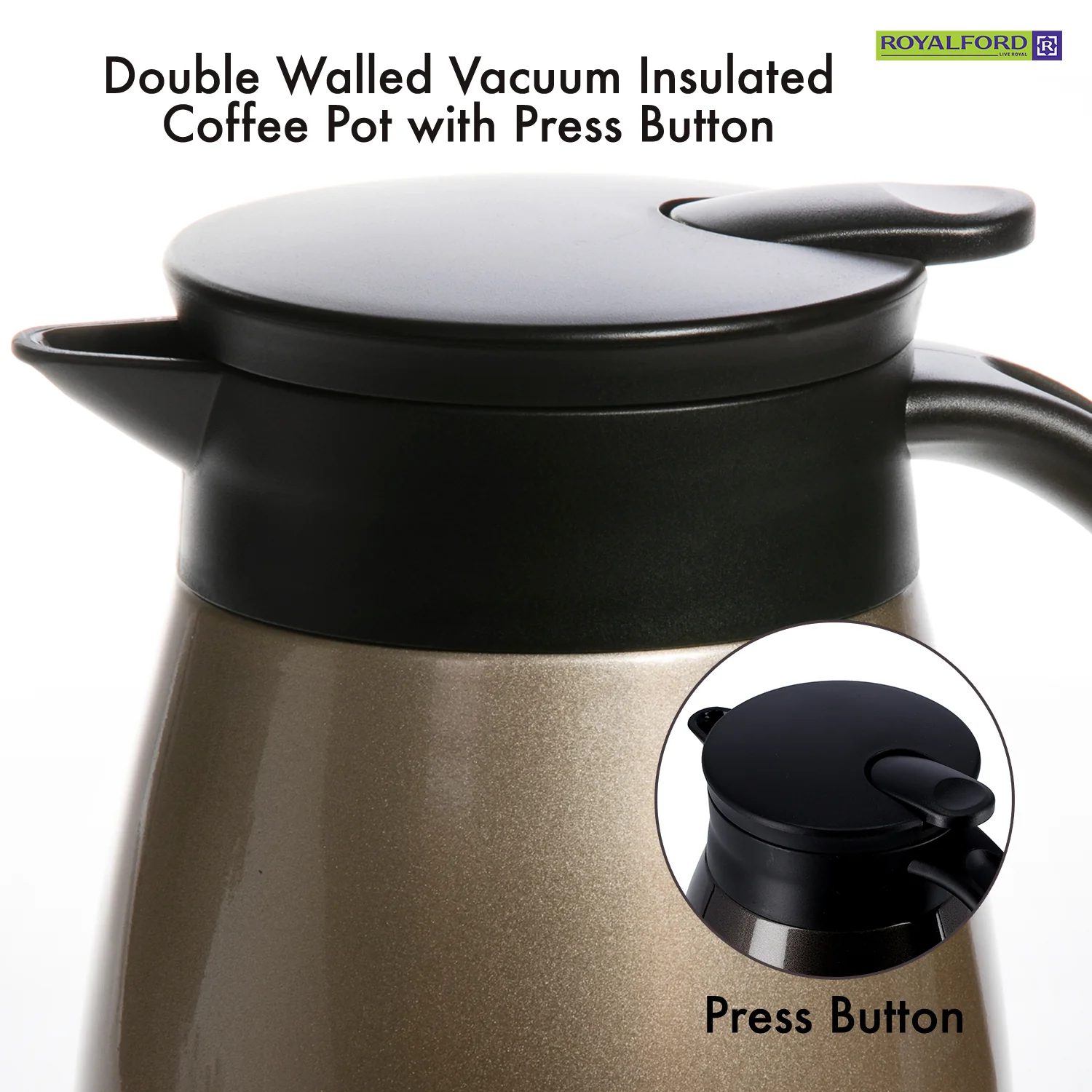 1L Stainless Steel Travel Tea and Coffee Thermos Pot - Image 2