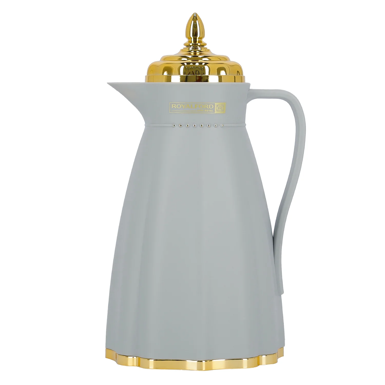 1L Airtight 'Stormy Grey' Glass Thermos Jug Flask