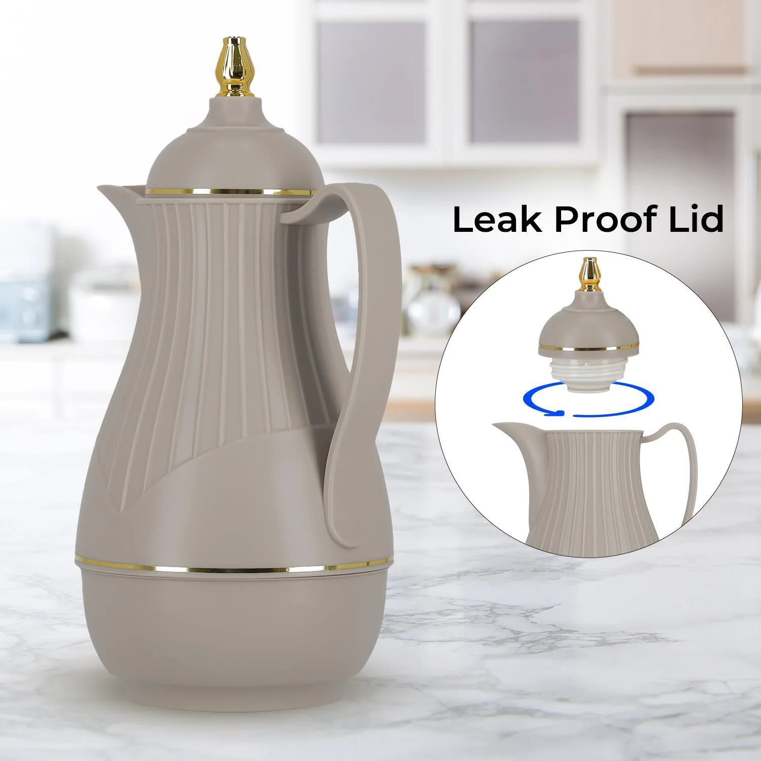 1L Vacuum Insulated Glass Thermos Arabic Jug - Image 4