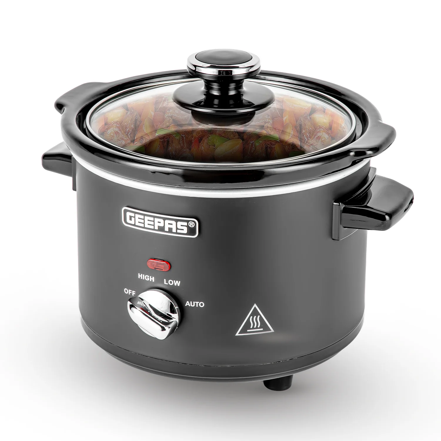2.5L Black Electric Slow Cooker With Removable Bowl