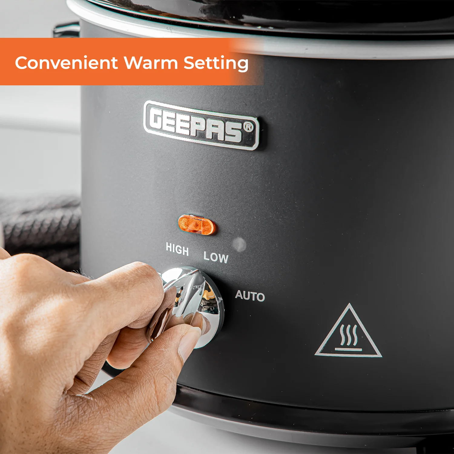 2.5L Black Electric Slow Cooker With Removable Bowl - Image 7