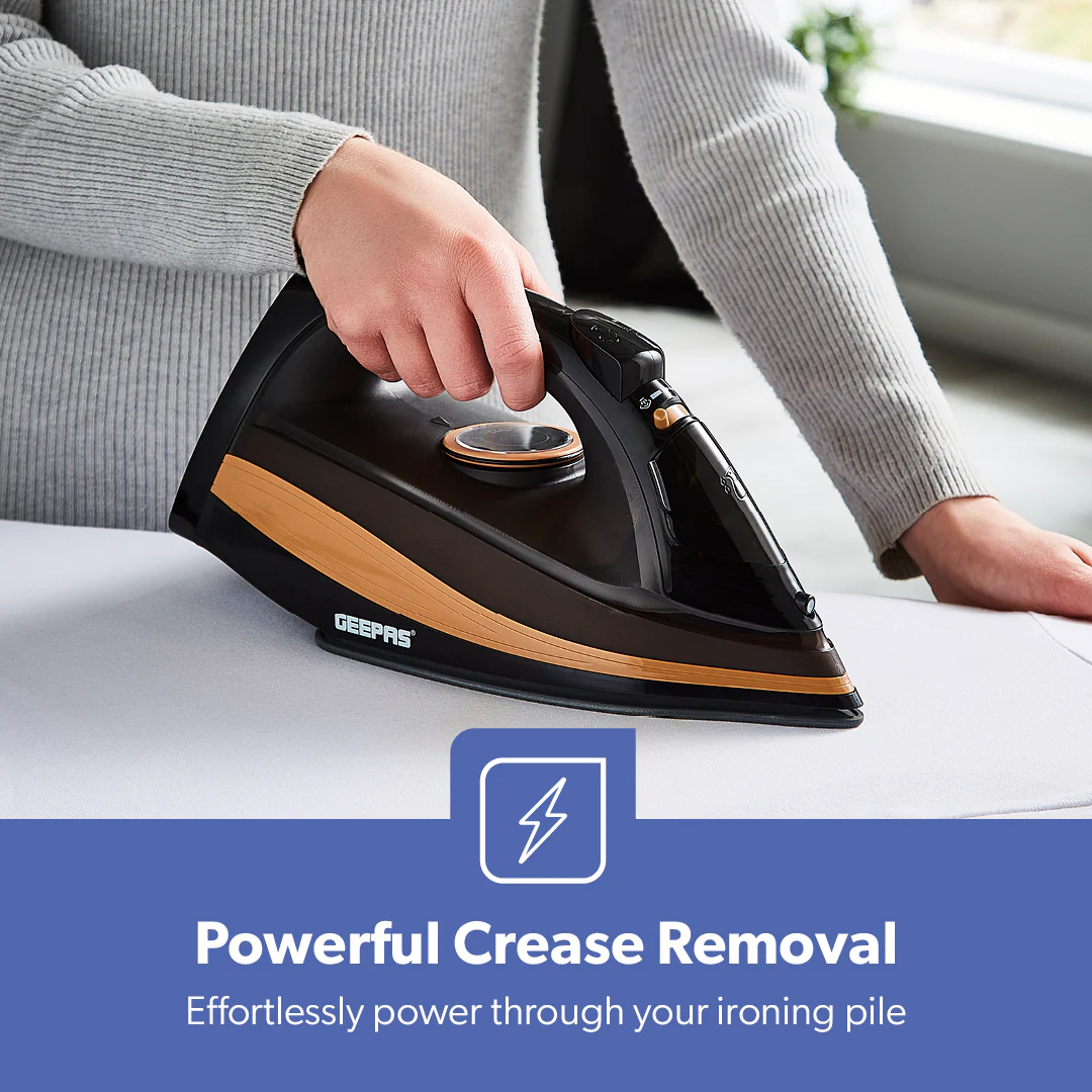 2-In-1 Black and Gold Vertical Or Burst Cordless Steam Iron - Image 6
