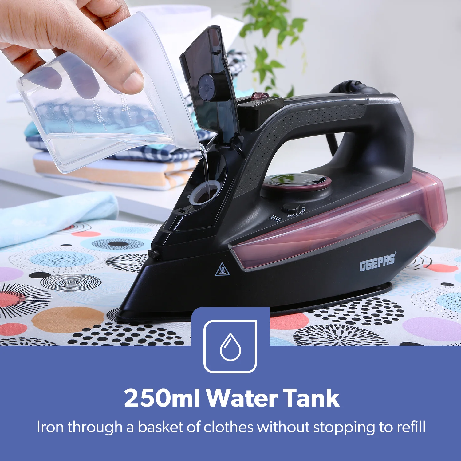 2-In-1 Ceramic Steam Wet and Dry Clothes Iron - Image 3