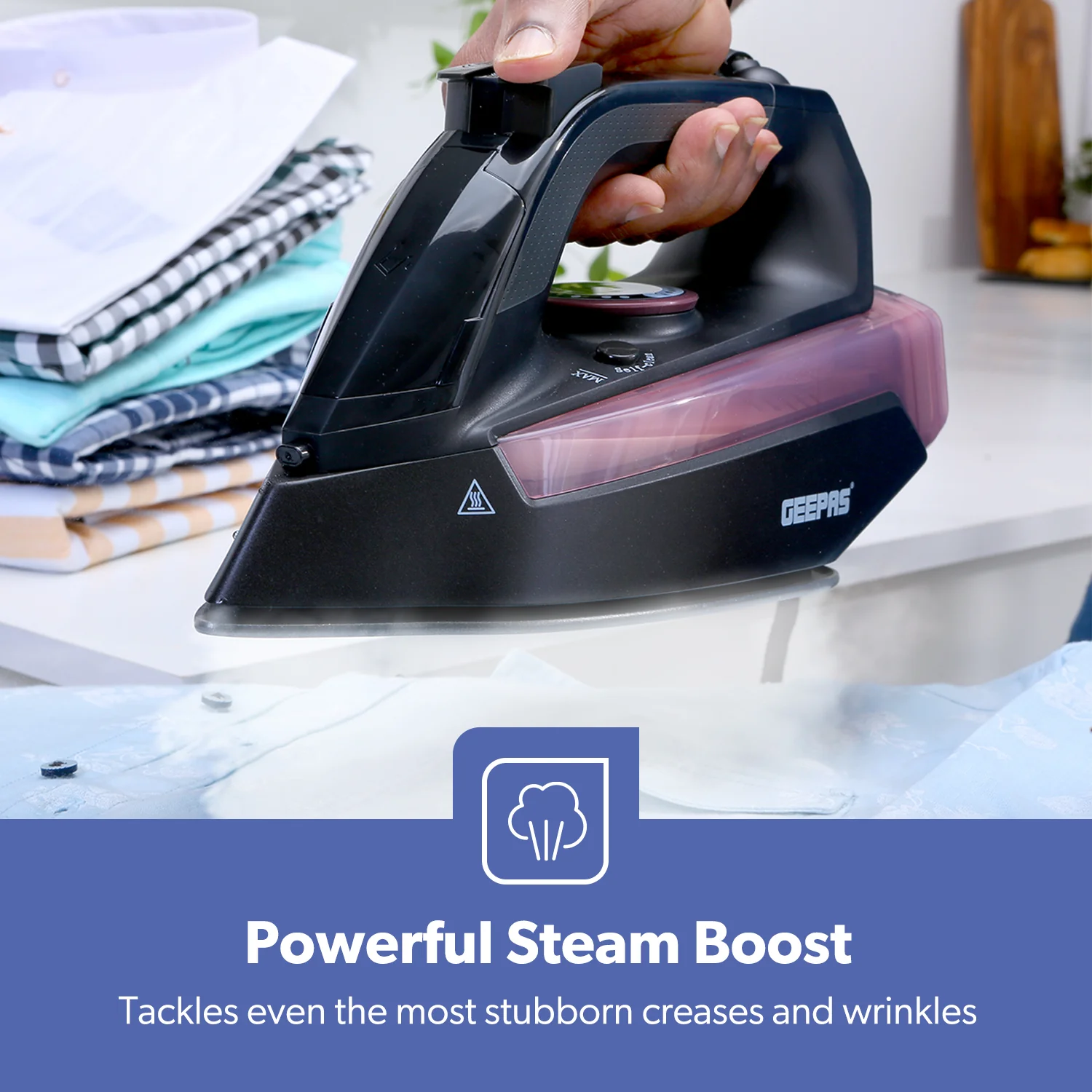 2-In-1 Ceramic Steam Wet and Dry Clothes Iron - Image 4