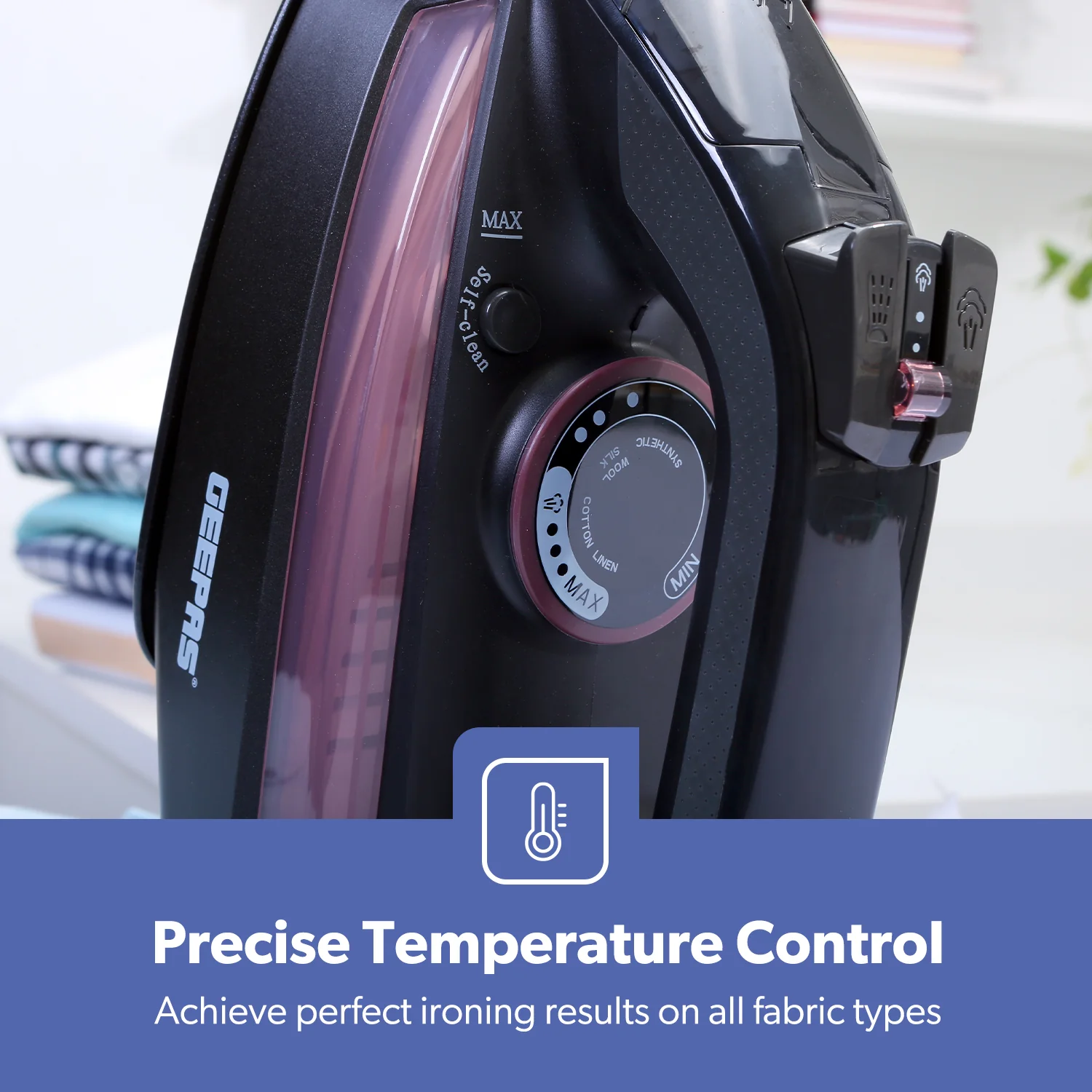 2-In-1 Ceramic Steam Wet and Dry Clothes Iron - Image 5