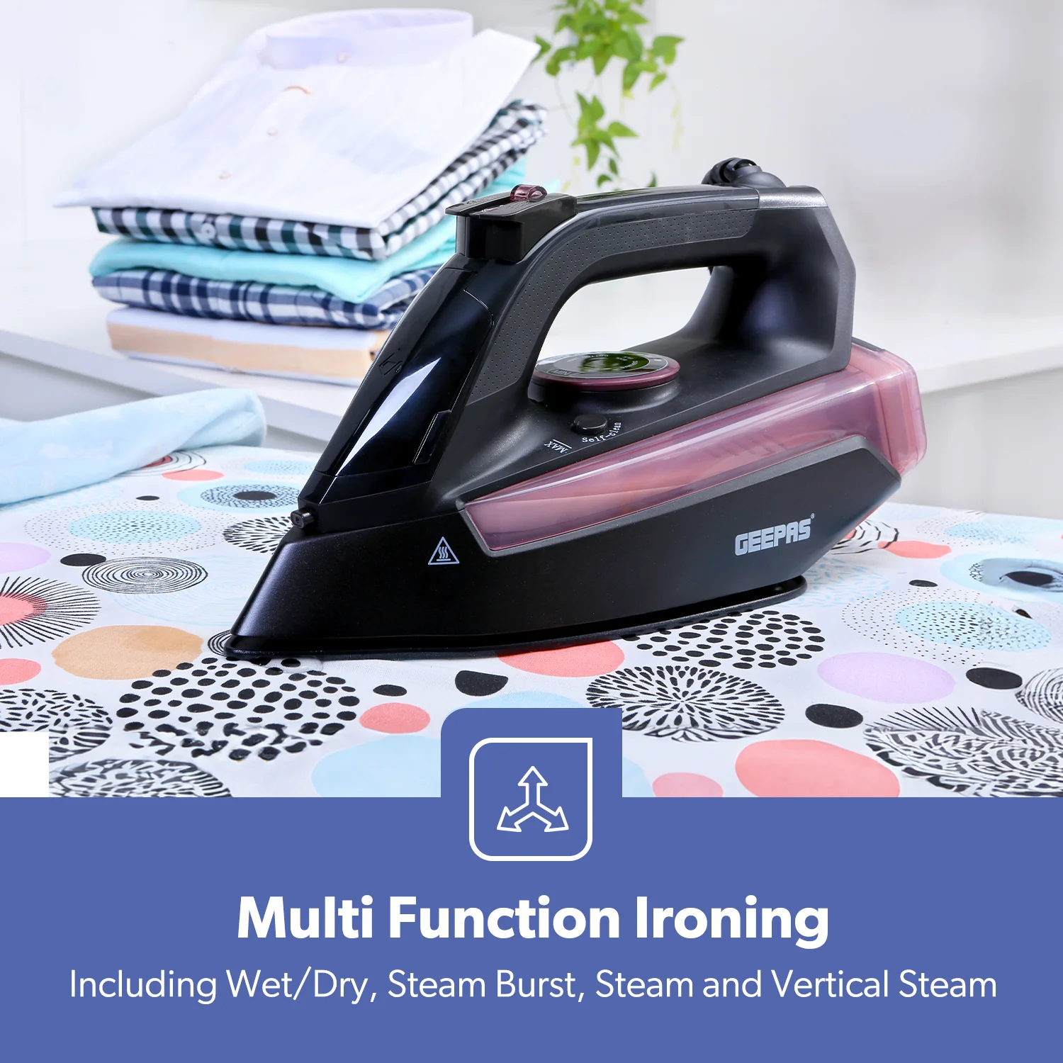 2-In-1 Ceramic Steam Wet and Dry Clothes Iron - Image 7