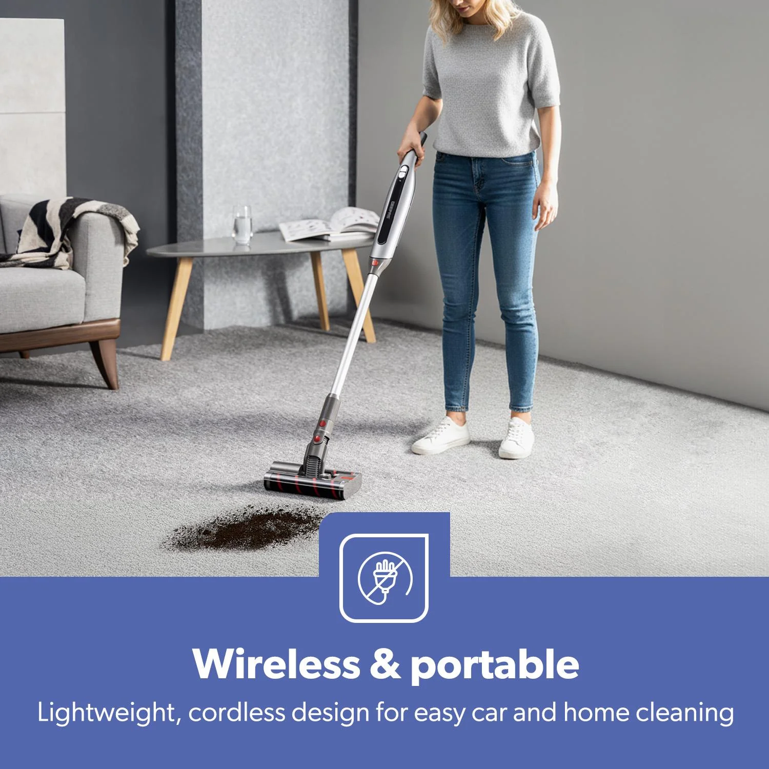 2-in-1 Cordless Upright Stick & Handheld Vacuum Cleaner - Image 3
