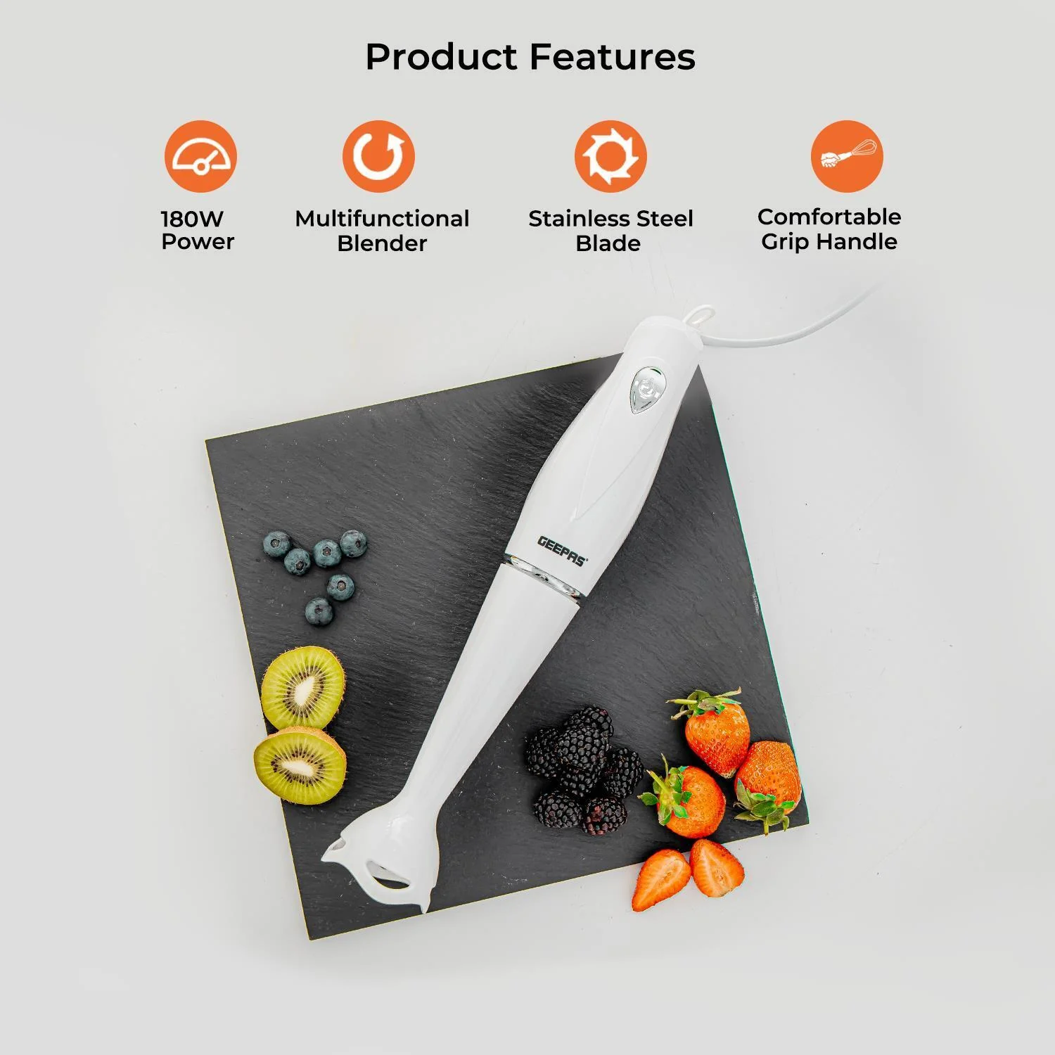 2-In-1 Electric Jug Blender and 180W Hand Blender Combo - Image 3