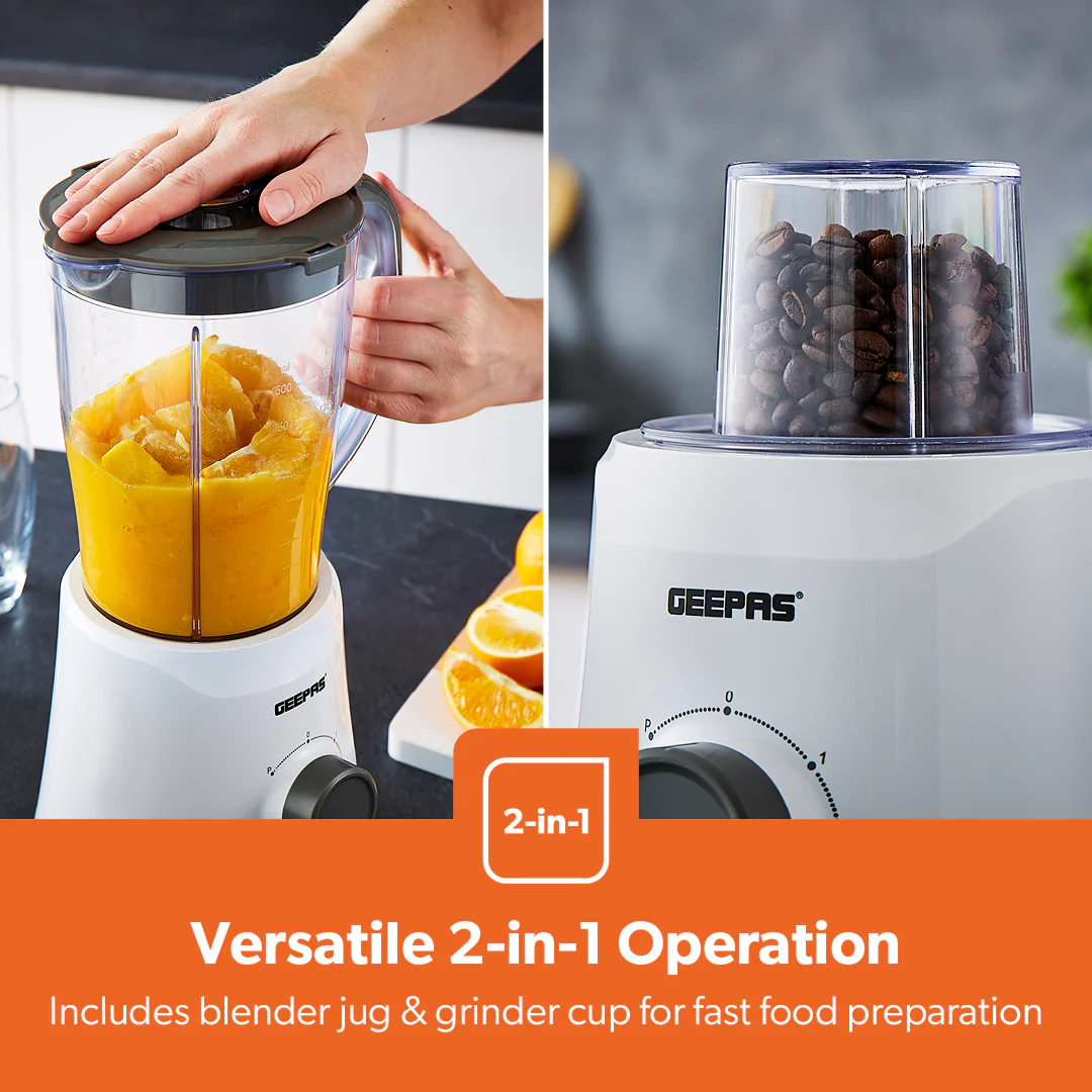 2-In-1 White Food Jug Blender & Smoothie Maker 1.5L - Image 3