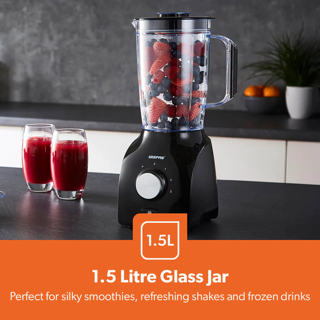 1.8L Black 2-In-1 Food Jug Blender With Spice and Grinder 600W - Image 4