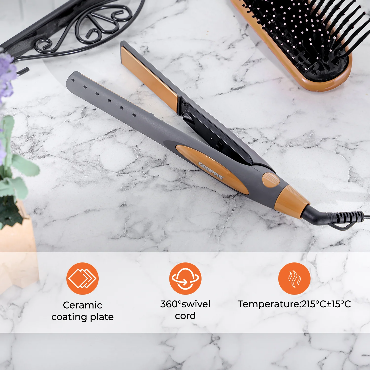 2-in-1 Hair Dryer & Hair Straightener Travel Gift Set - Image 2