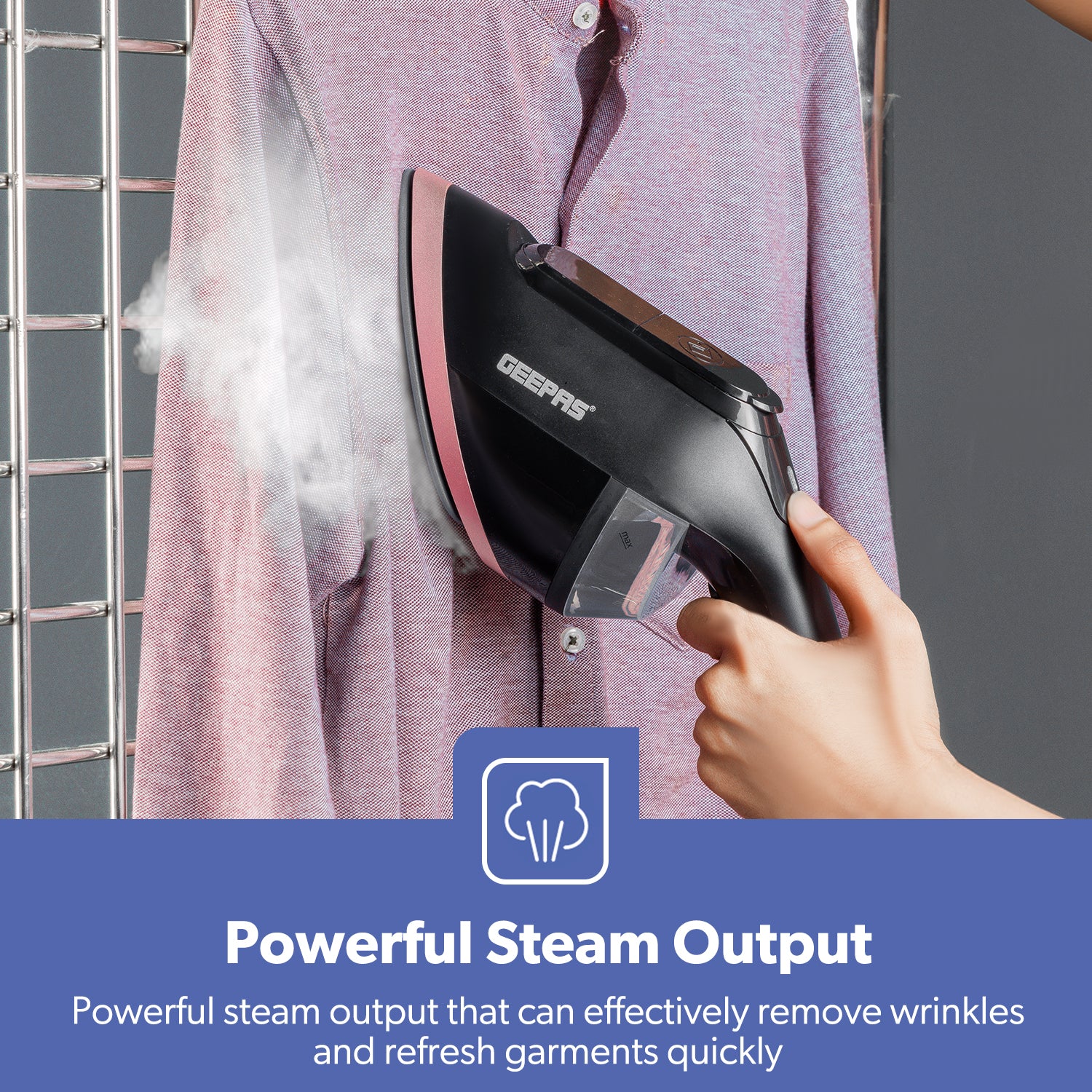 2-In-1 Handheld Wet and Dry Clothes Steamer 1950W - Image 4