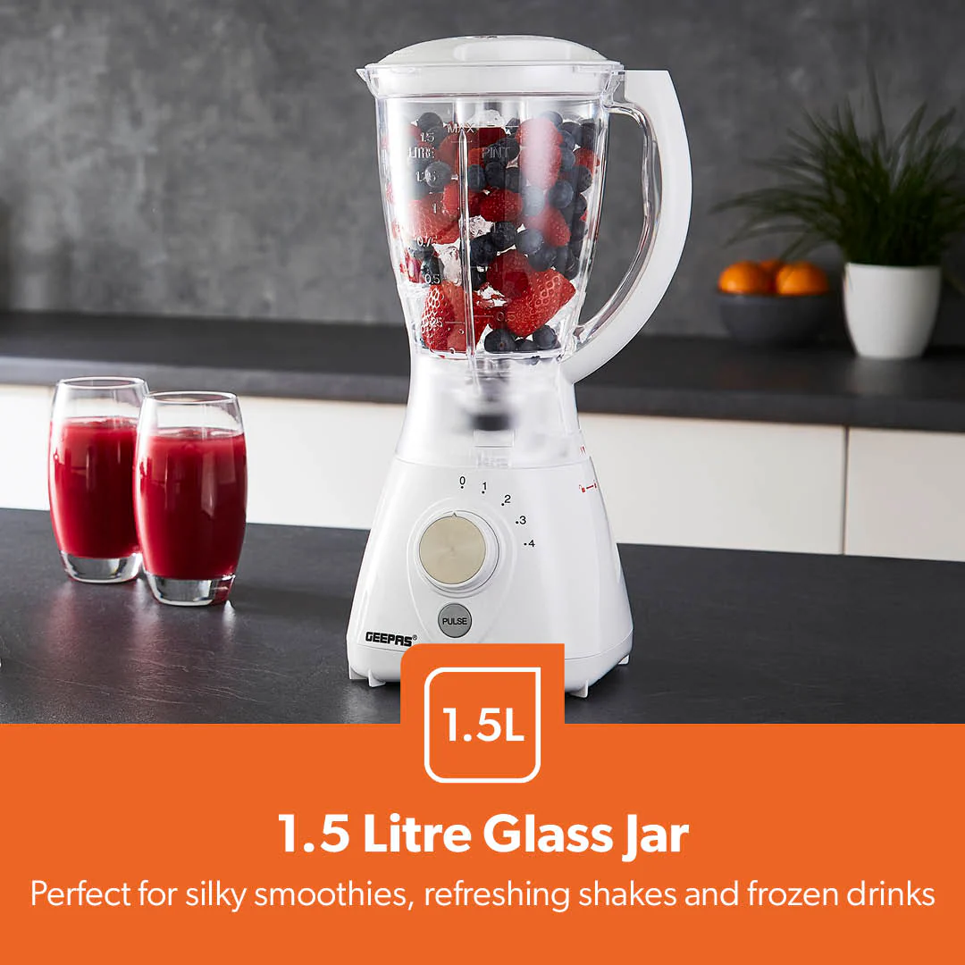 2-In-1 Portable Food Jug Blender & Grinder 1.5L, White - Image 6