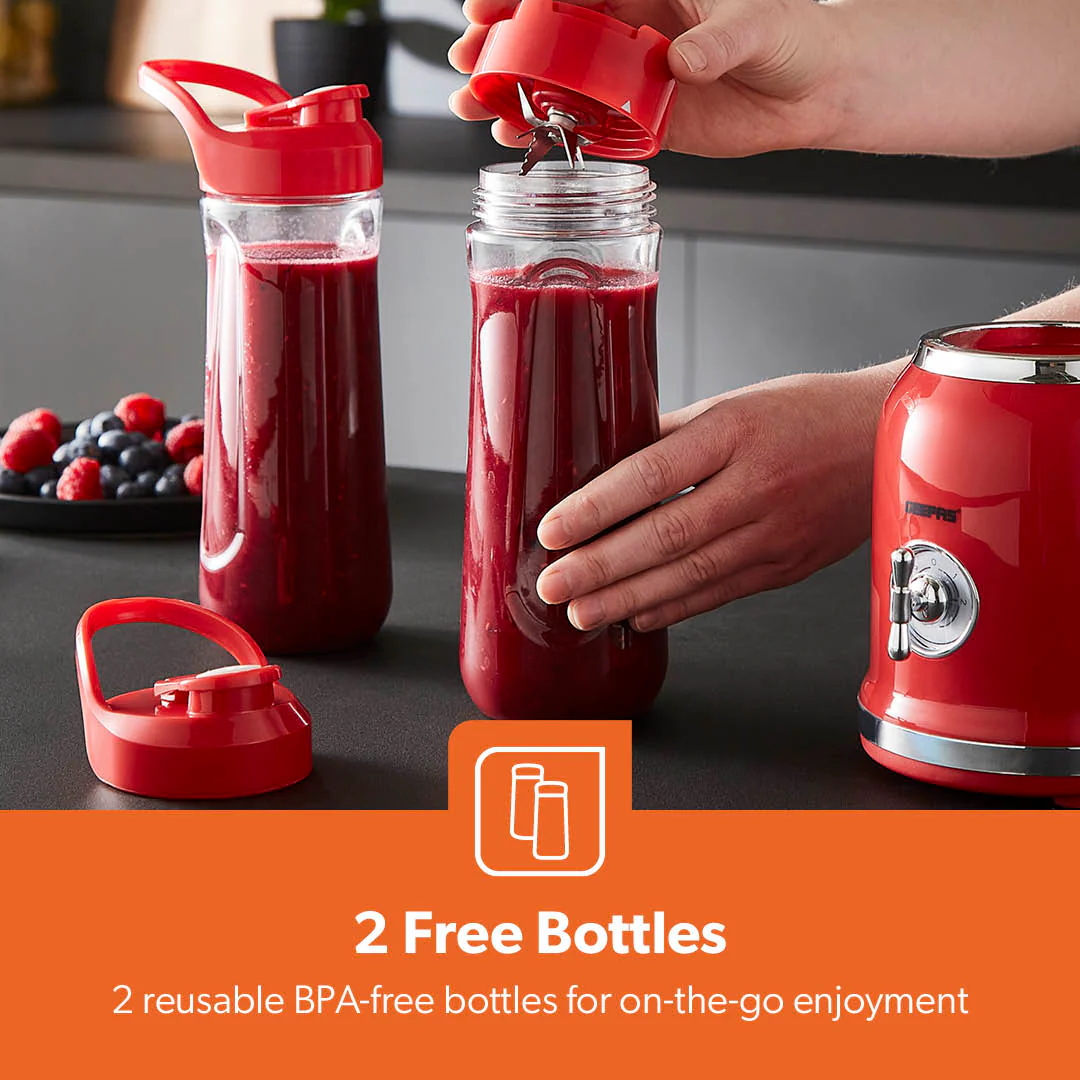 2-In-1 Portable Two-Speed Retro Personal Blender (300W) - Image 4