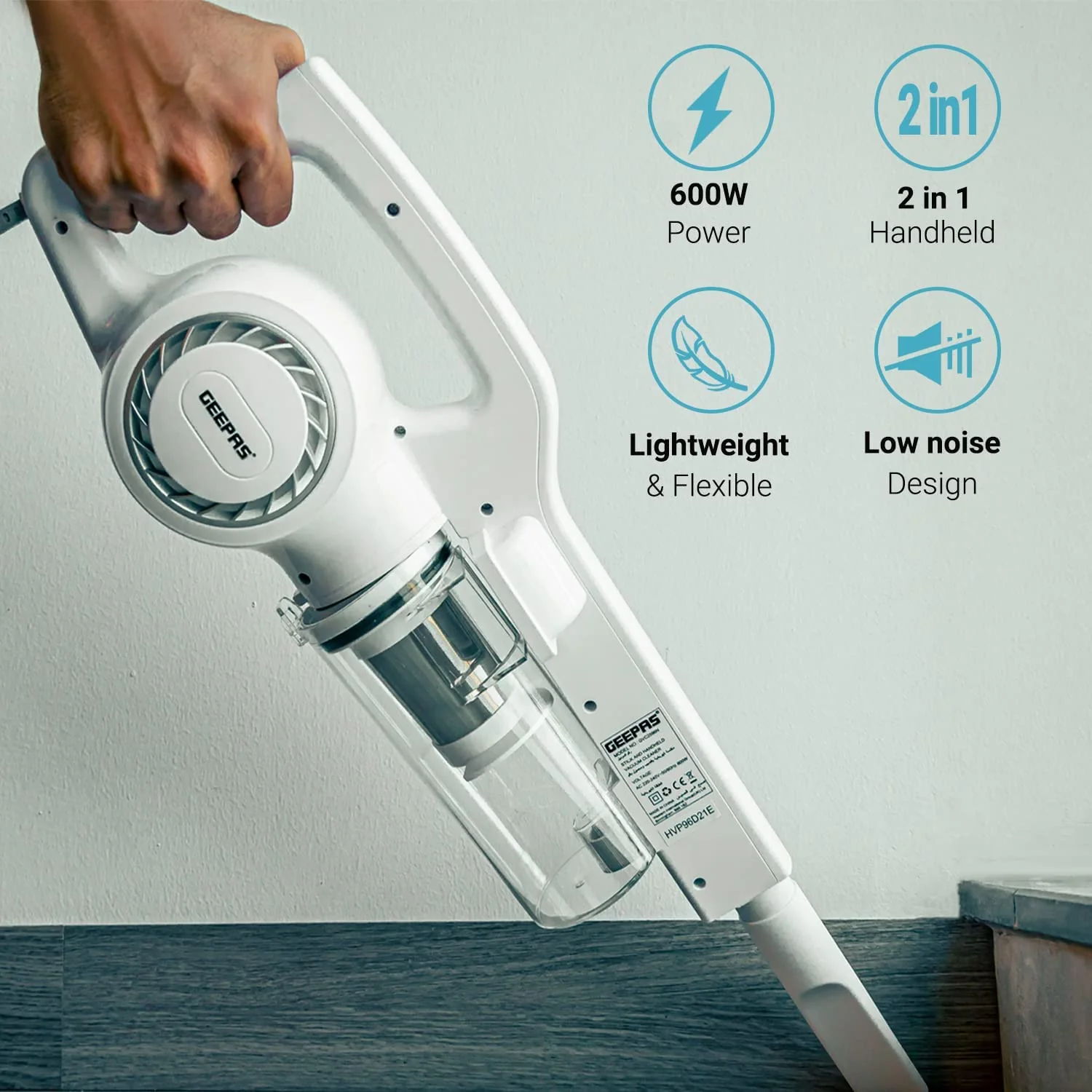 2-in-1 Cordless Low-Noise Lightweight Stick Vacuum Cleaner - Image 3