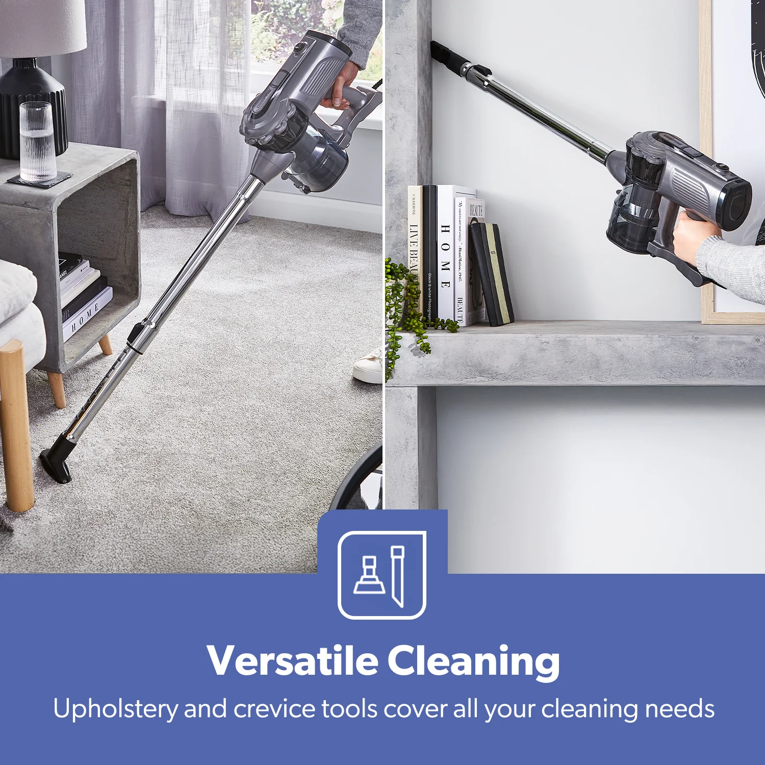 2-in-1 HEPA Vacuum Cleaner 600W Stick & Handheld Bagless - Image 4