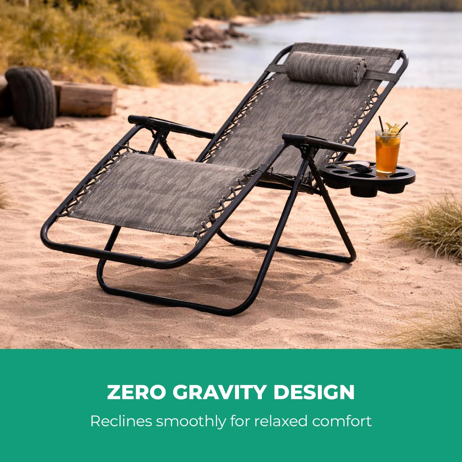 2 Pack Of Zero Gravity Reclining Folding Lounger Chairs - Image 7