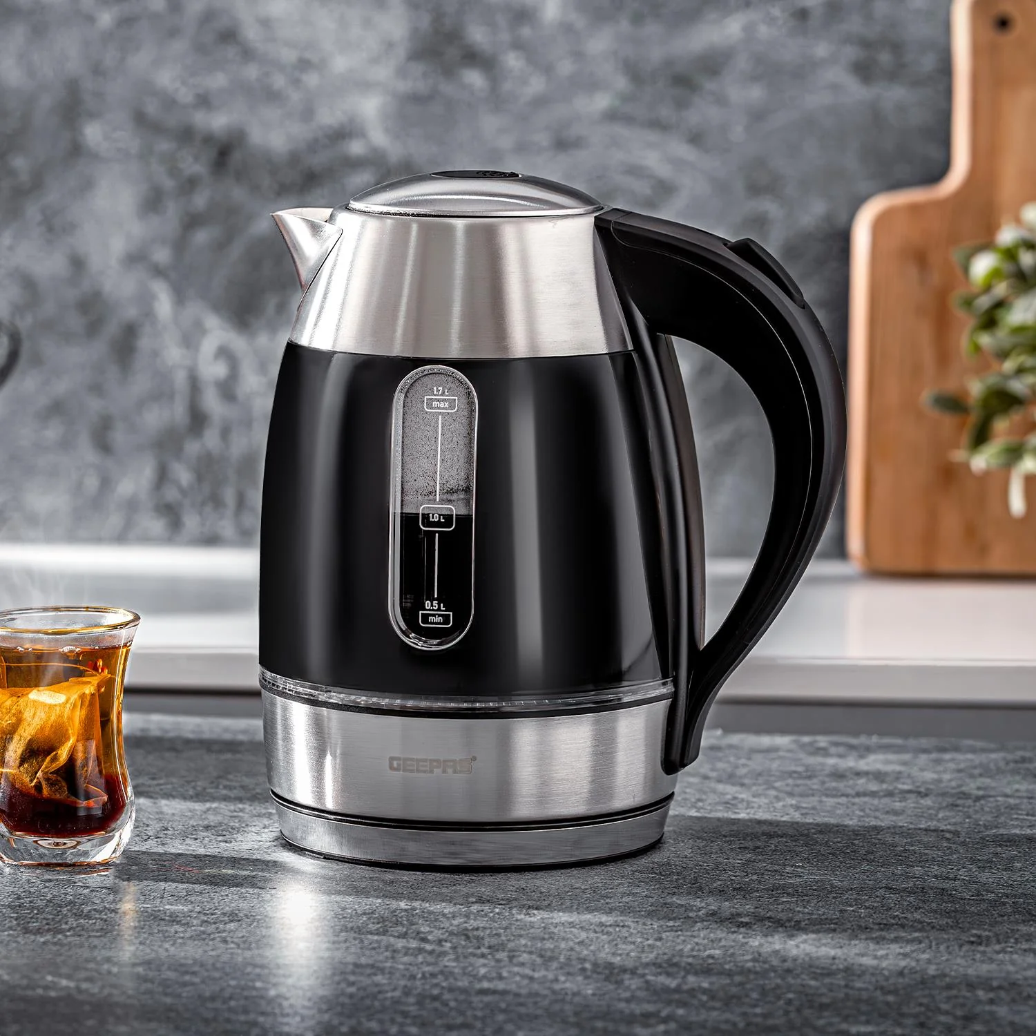 2 Slice Bread Toaster, 1.7L Electric Kettle & 20L Solo Microwave Oven - Image 2