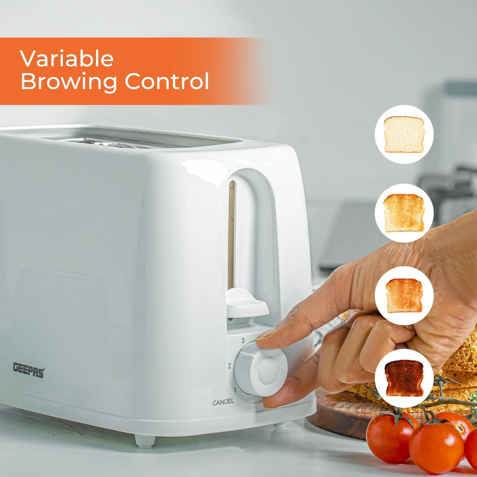 White 2-Slice & 1.7L Illuminating LED Kettle and Toaster Set - Image 3