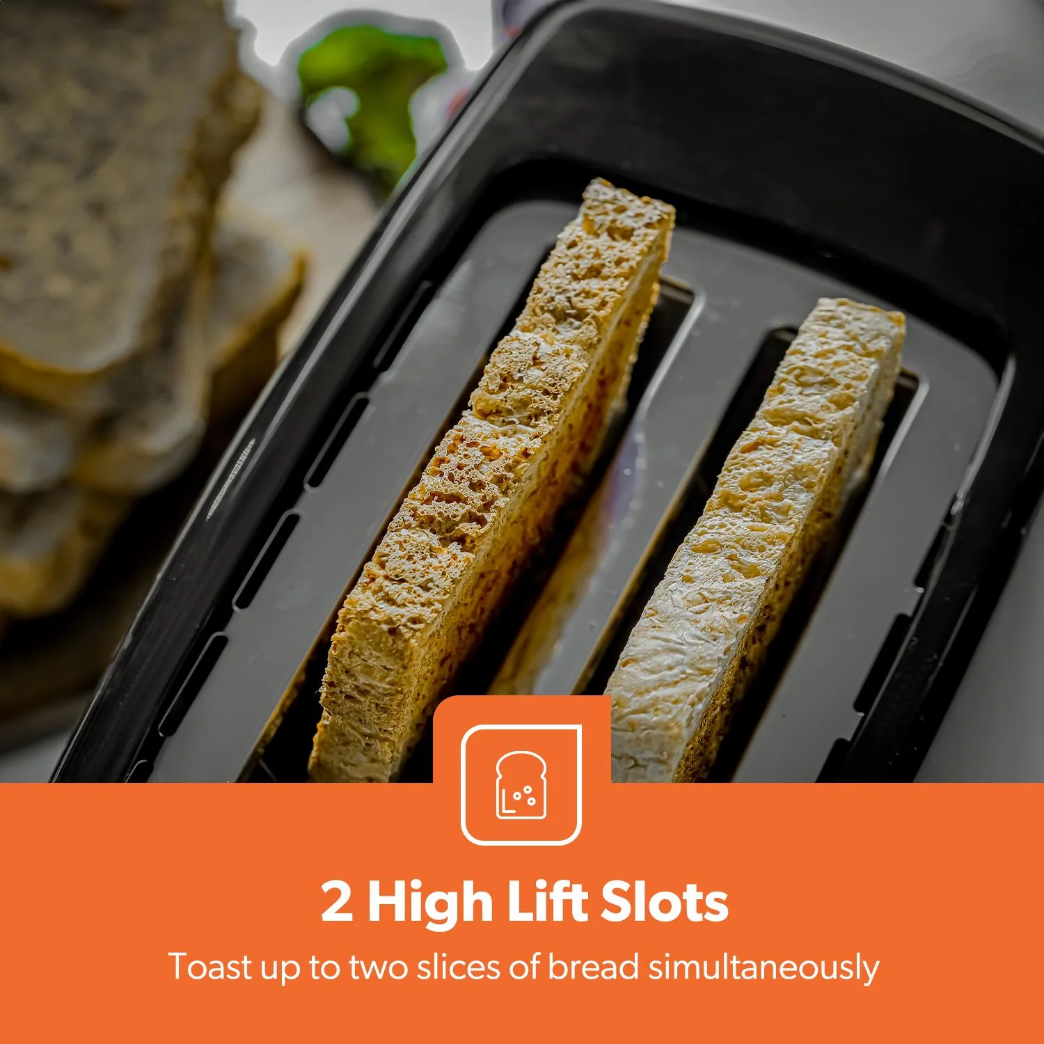 2 Slice Toaster & Illuminating LED Electric Kettle Set - Image 4