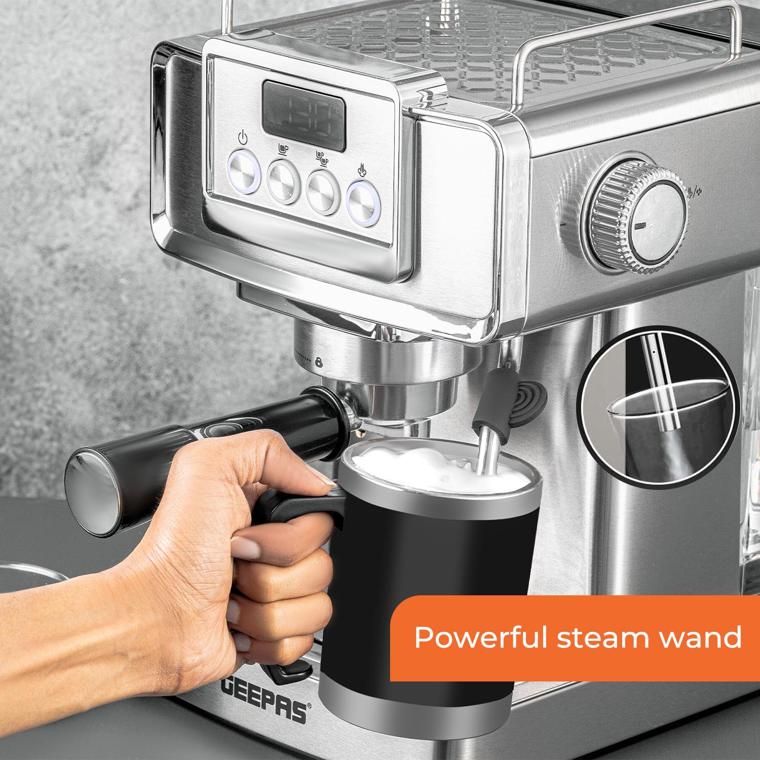 20 Bar Espresso Coffee Machine & 200W Coffee Spice Grinder Set - Image 4