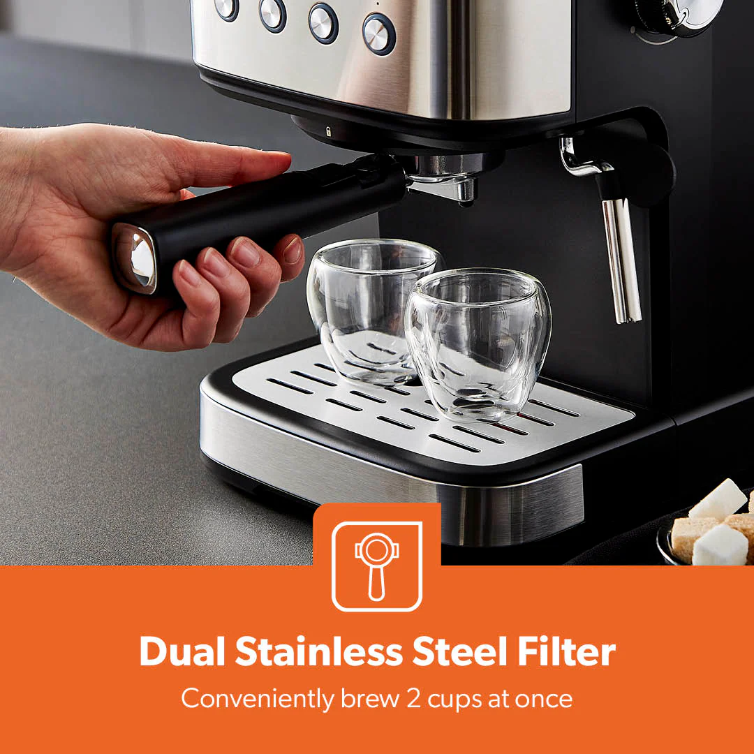 20-Bar Stainless Steel Barista Coffee Espresso Machine - Image 4