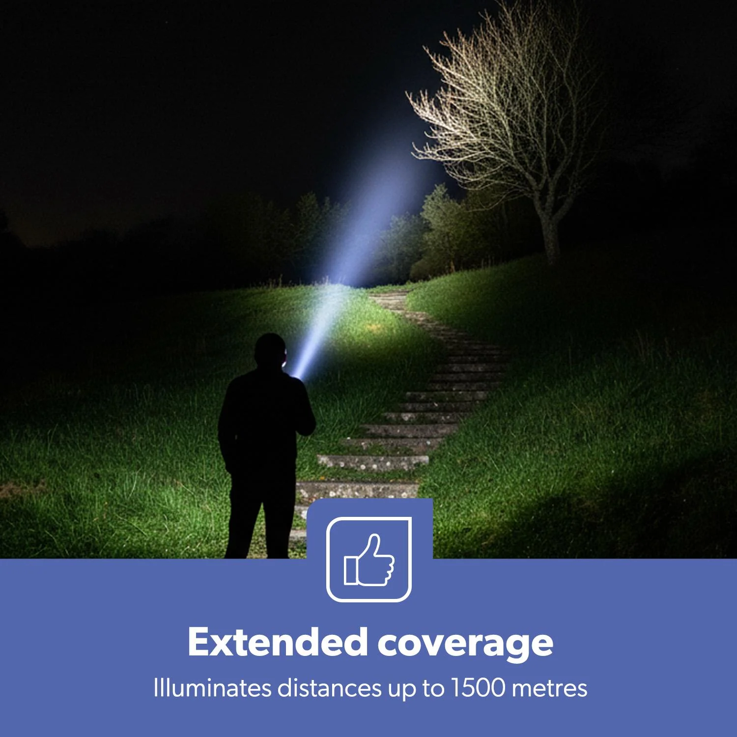 2000 Lumen Zoomable LED Flashlight 4000mAh Battery - Image 3