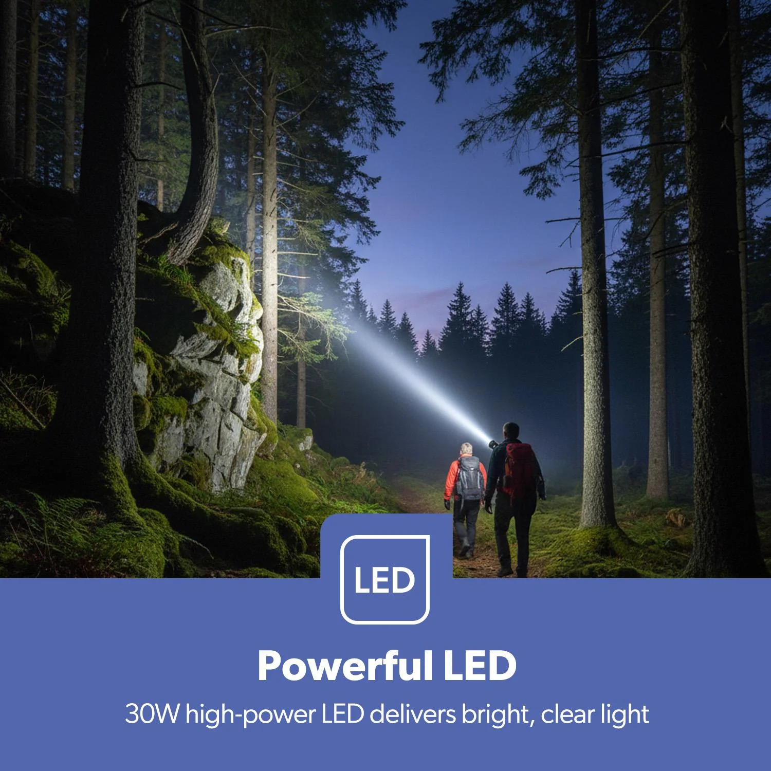 2000 Lumen Zoomable LED Flashlight 4000mAh Battery - Image 8