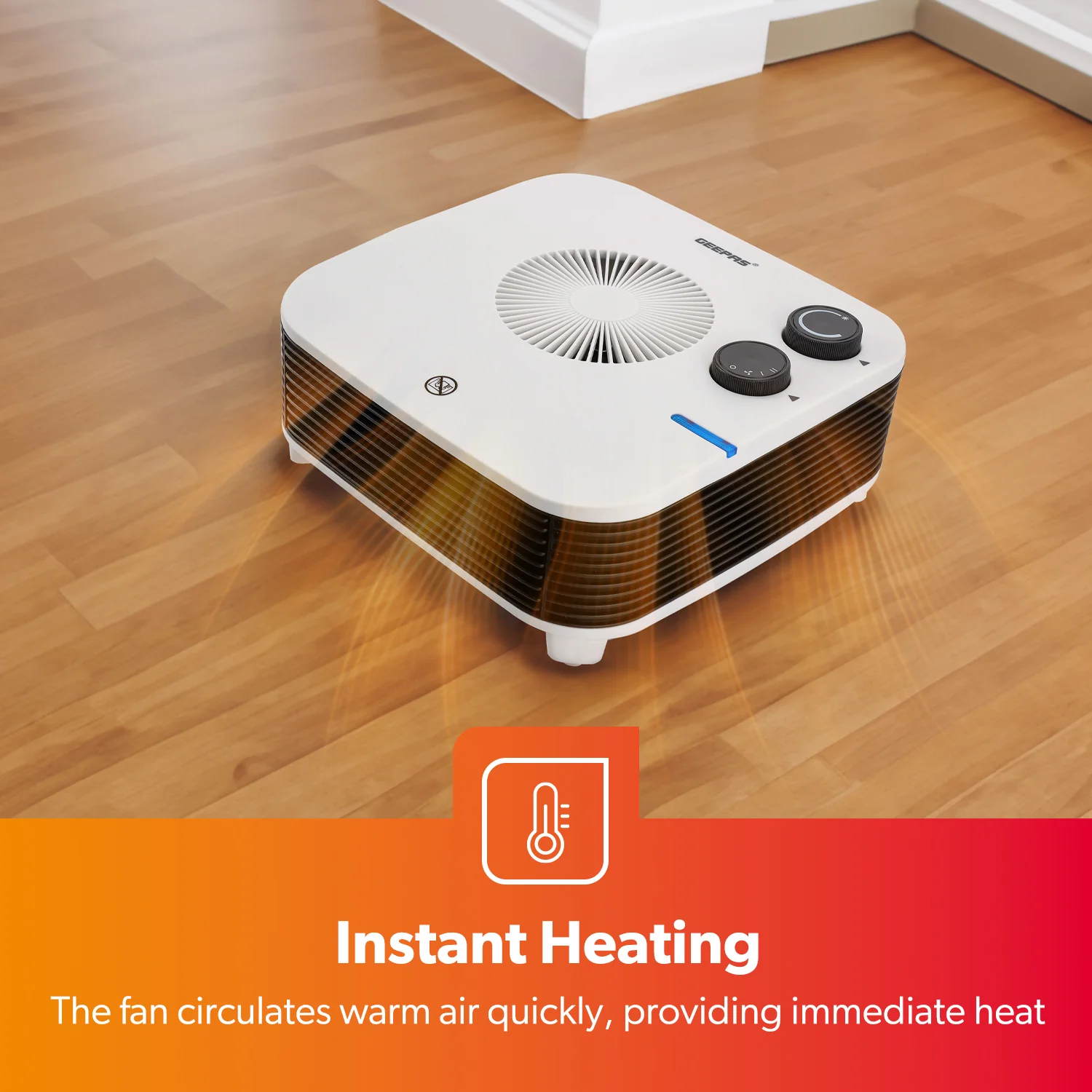 2000W Energy-Efficient Wide Angle Flat Fan Heater - Image 7