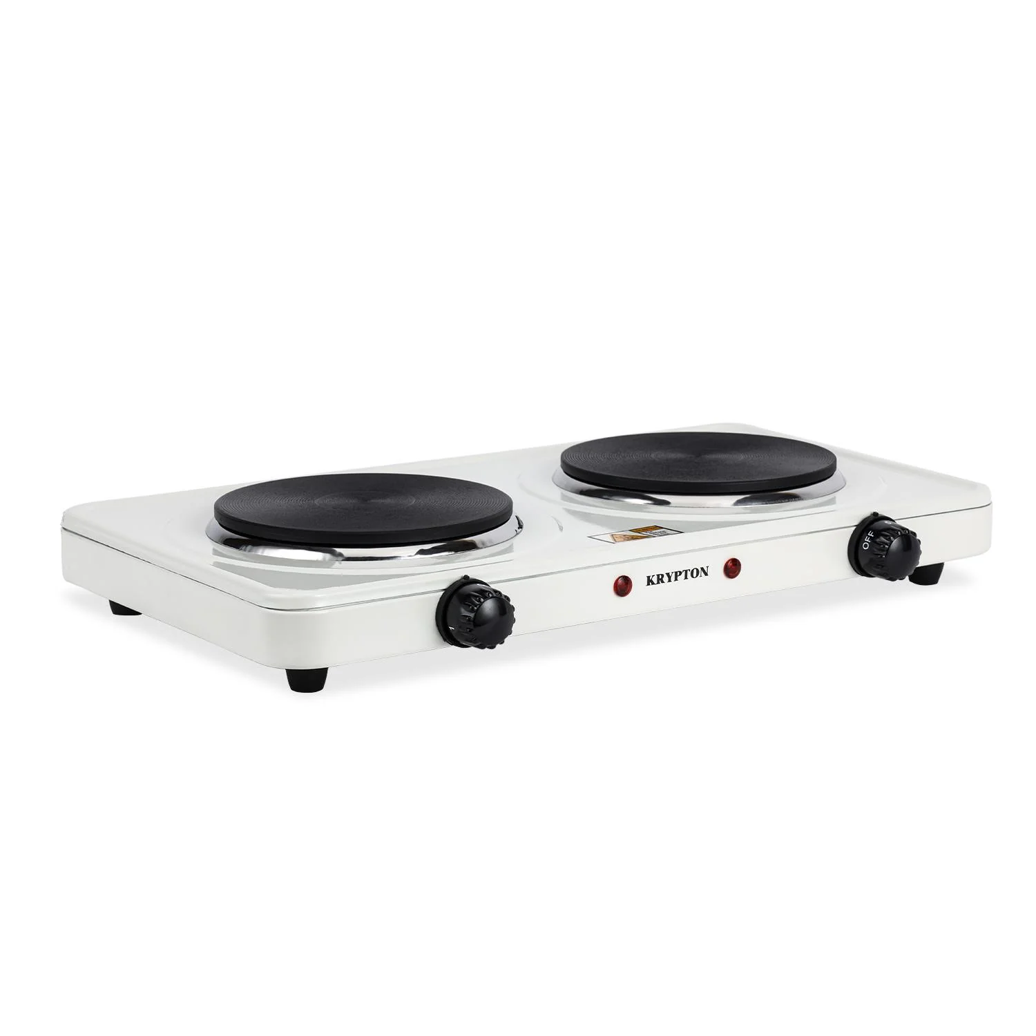 2000W White Cast Iron Electric Double Hot Plate