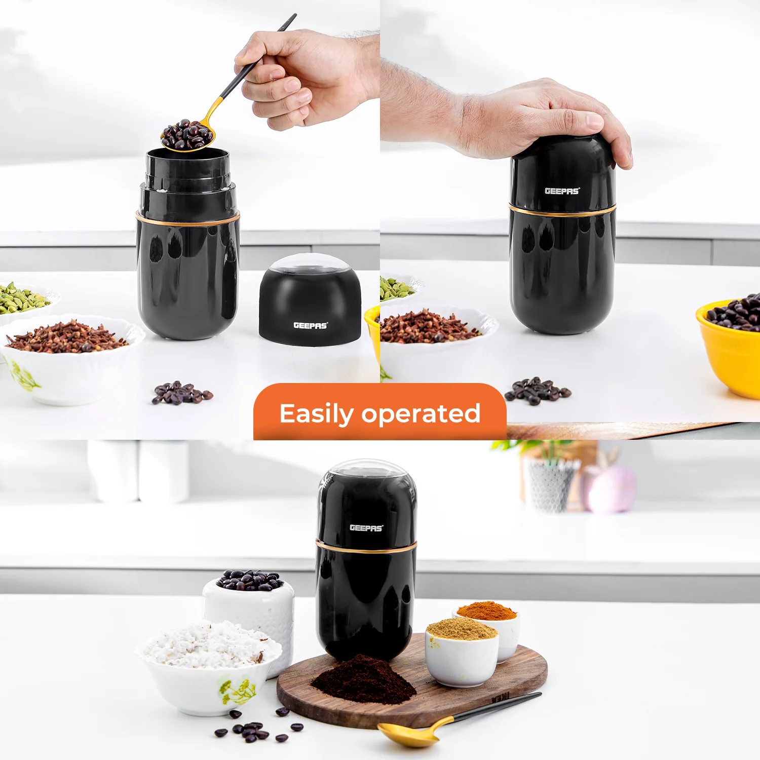 200W Press-Down Portable Bullet Coffee Grinder - Image 4