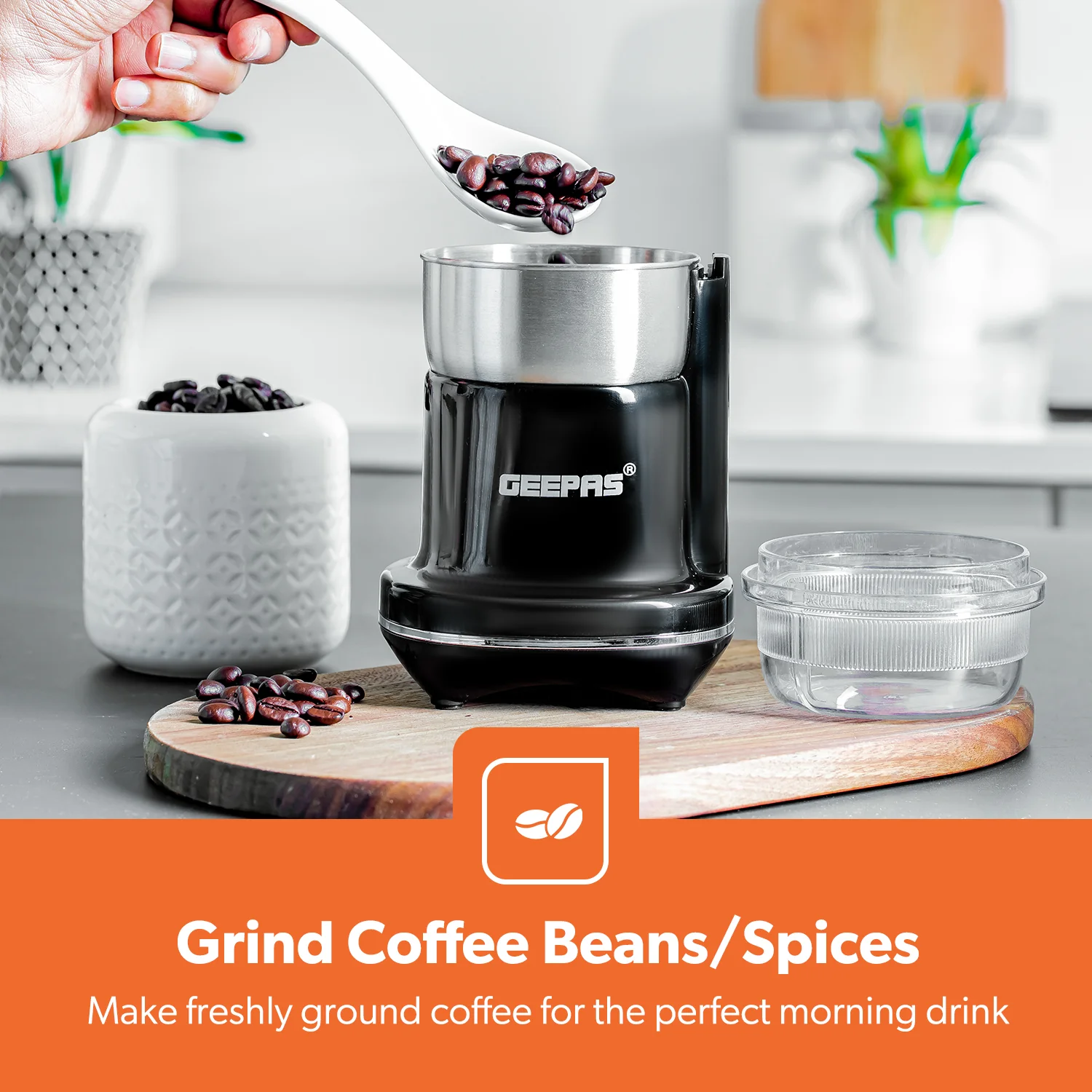Powerful Mini Dry Coffee Grinder and Spice Mixer 200W - Image 3