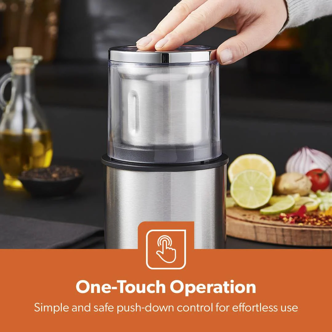 200W One-Touch Stainless Steel Wet & Dry Spice Grinder - Image 10