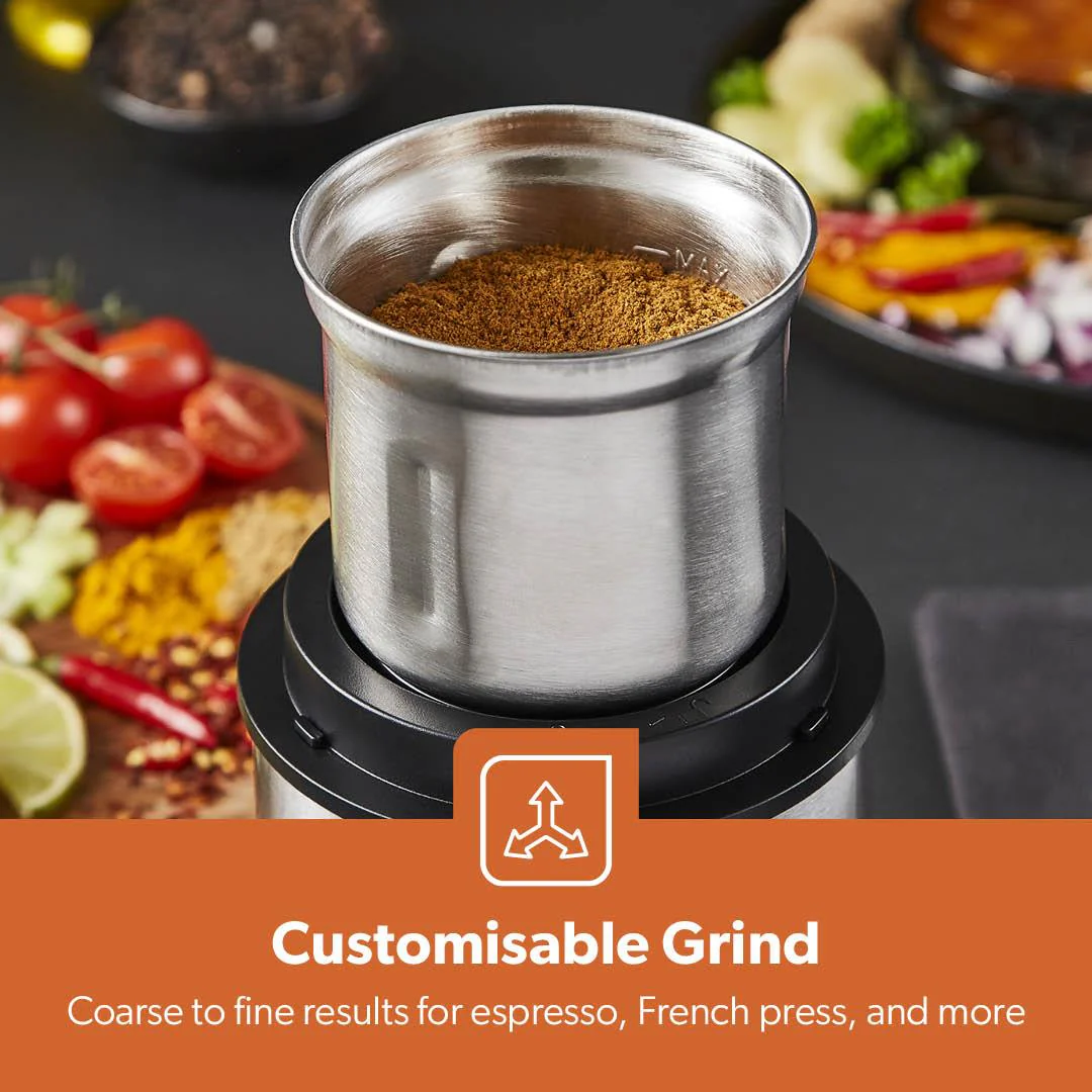 200W One-Touch Stainless Steel Wet & Dry Spice Grinder - Image 3