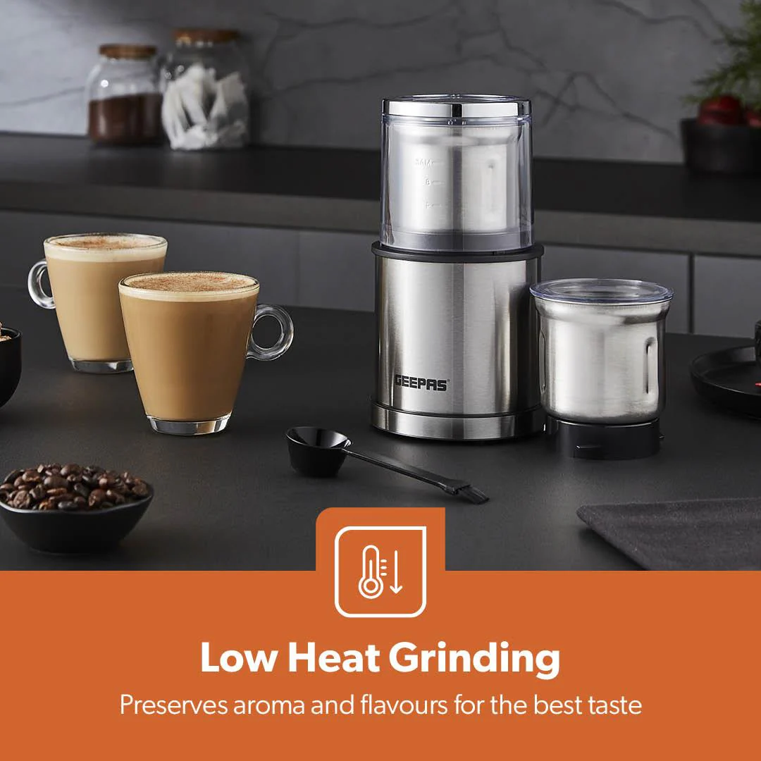 200W One-Touch Stainless Steel Wet & Dry Spice Grinder - Image 4