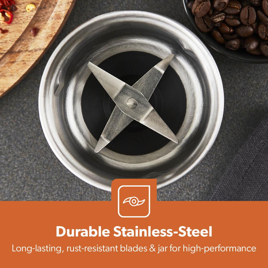 200W One-Touch Stainless Steel Wet & Dry Spice Grinder - Image 6