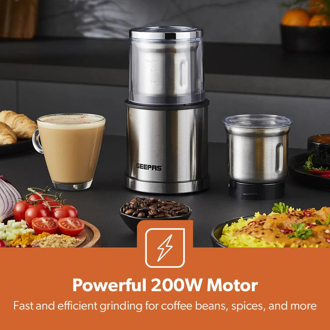 200W One-Touch Stainless Steel Wet & Dry Spice Grinder - Image 7