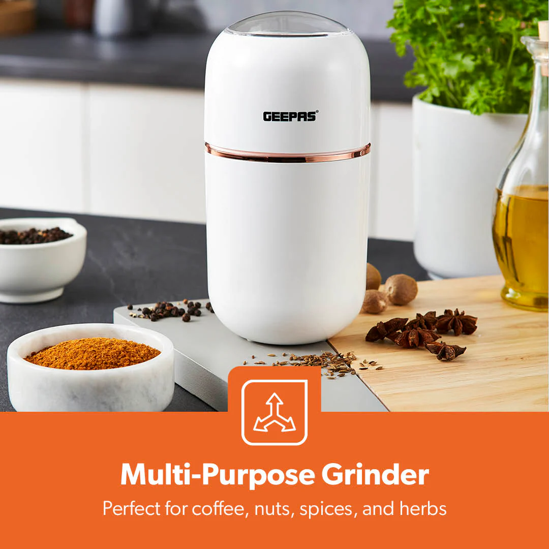 White Capsule Press-Down Bullet Coffee Grinder - Image 6