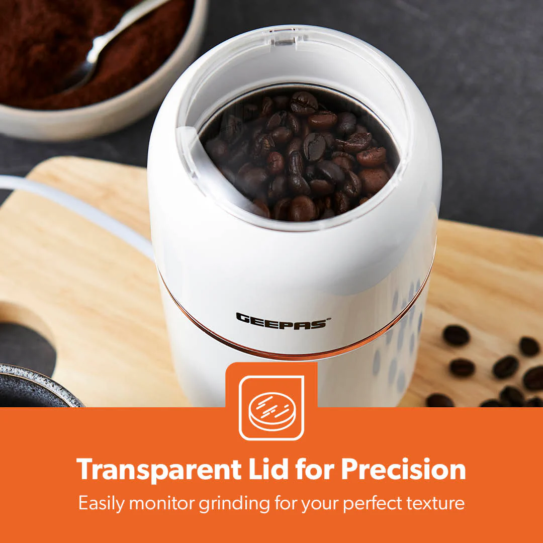 White Capsule Press-Down Bullet Coffee Grinder - Image 9