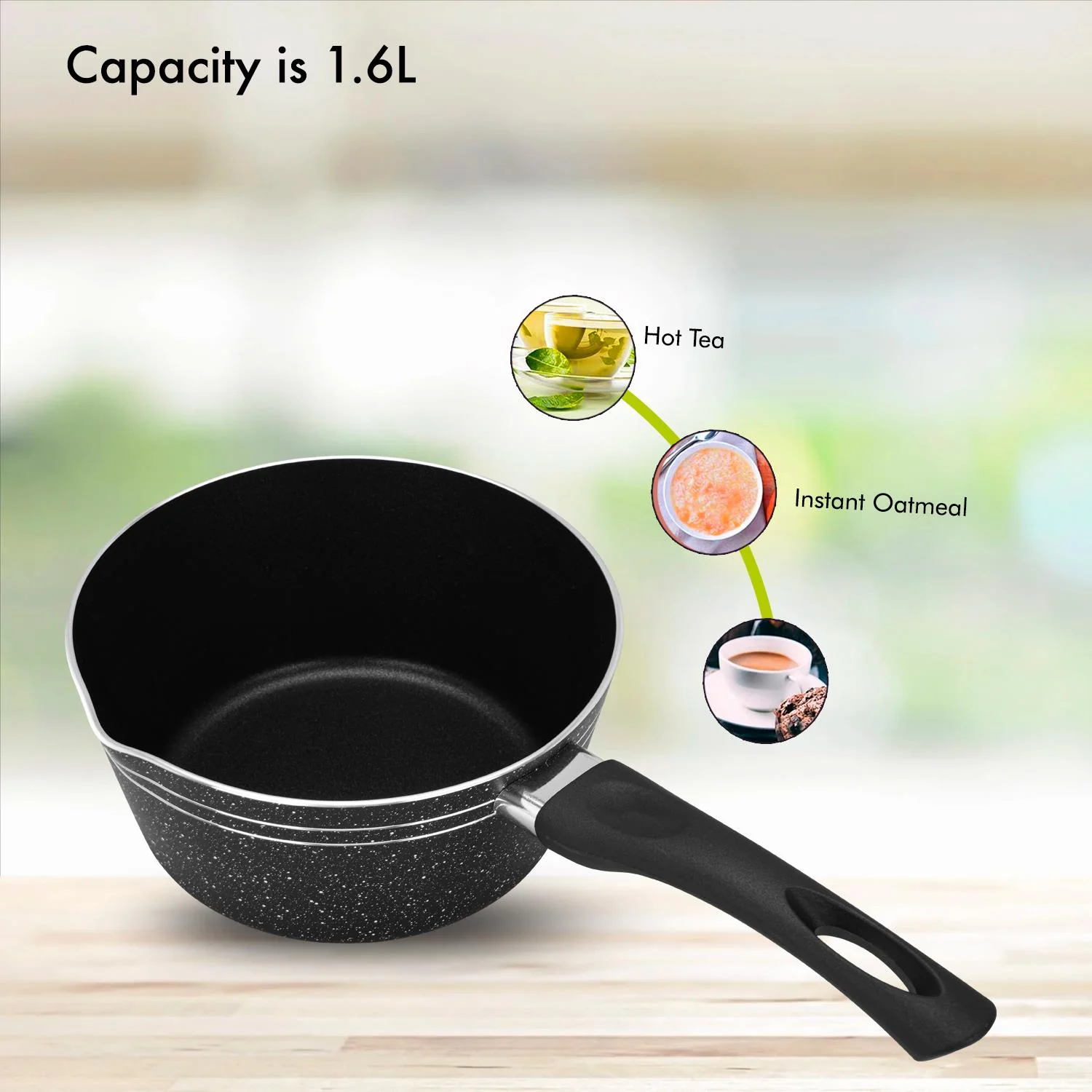 20cm Non-Stick Aluminium Lightweight Saucepan - Image 6