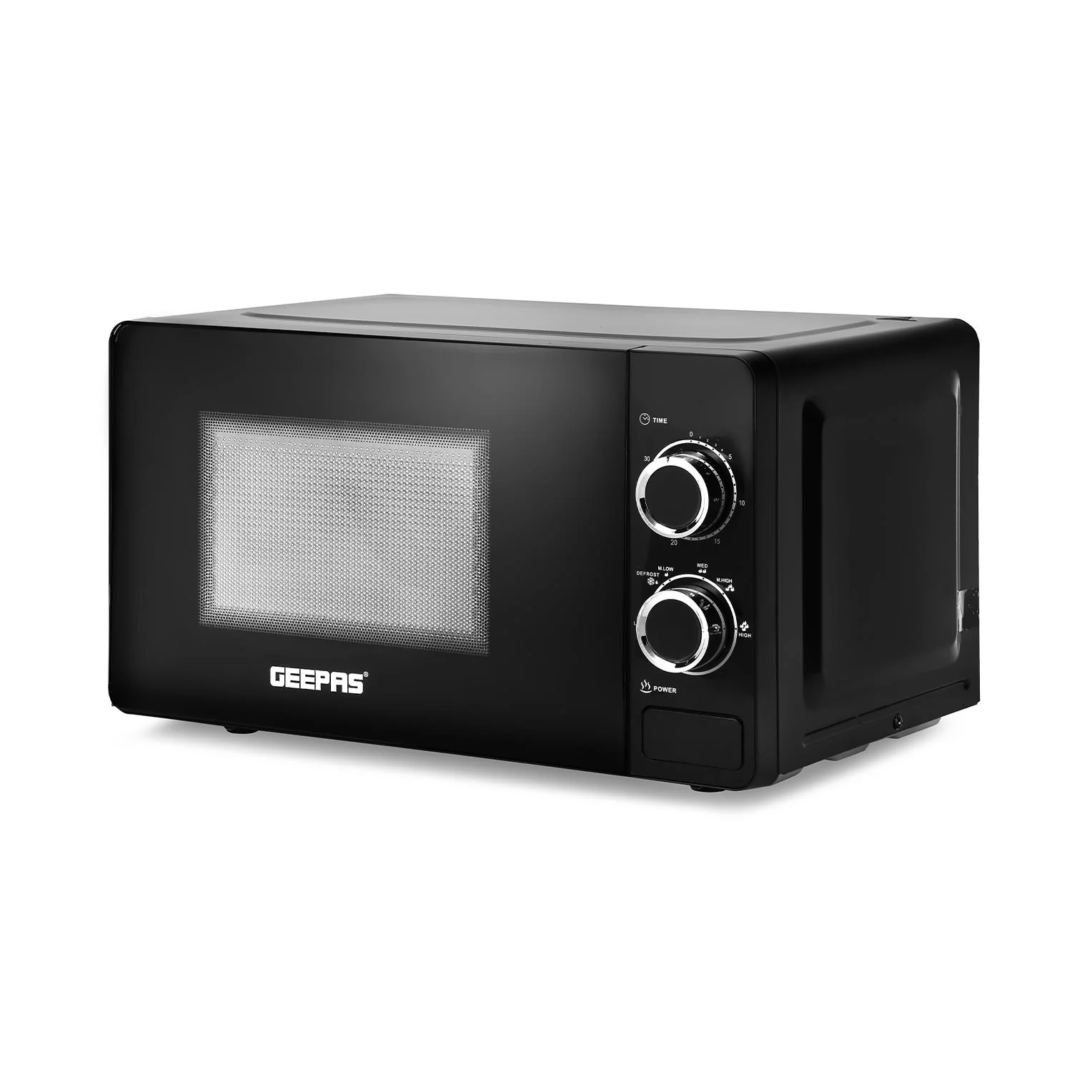 20L Manual Freestanding Microwave With Timer (White & Black) - Image 2