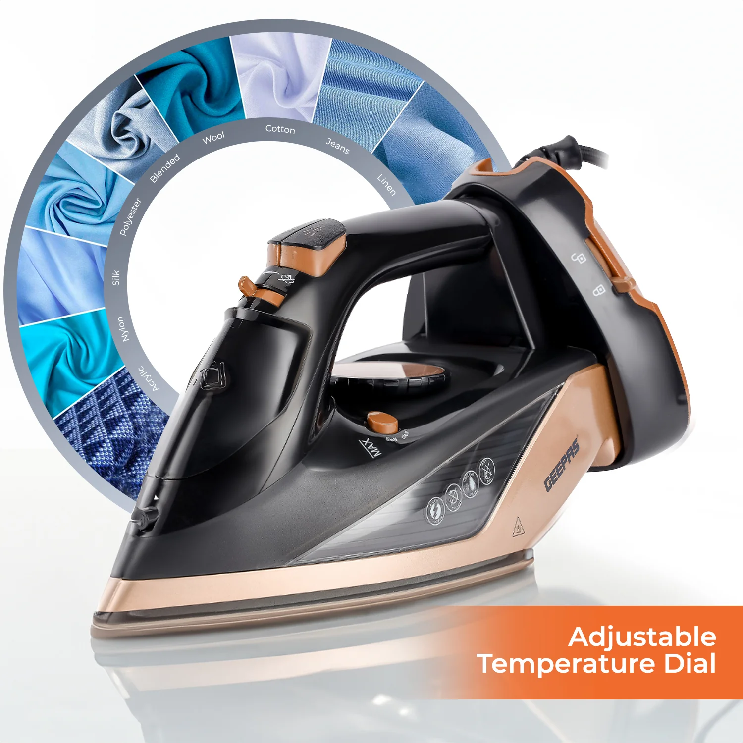 2200W Cordless Steam Iron With Ceramic Soleplate - Image 3