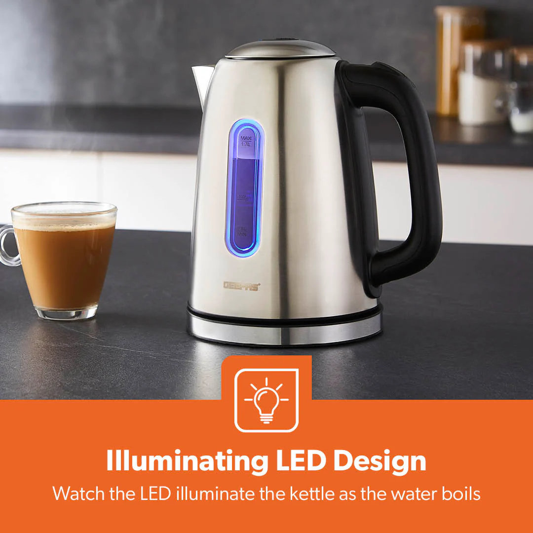 2200W Double-Walled Stainless Steel Electric Kettle 1.7L - Image 6