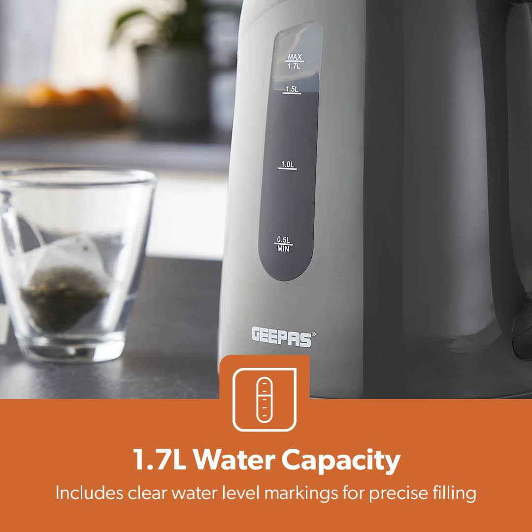 2200W Illuminating Electric Jug Kettle 1.7L In Grey - Image 6